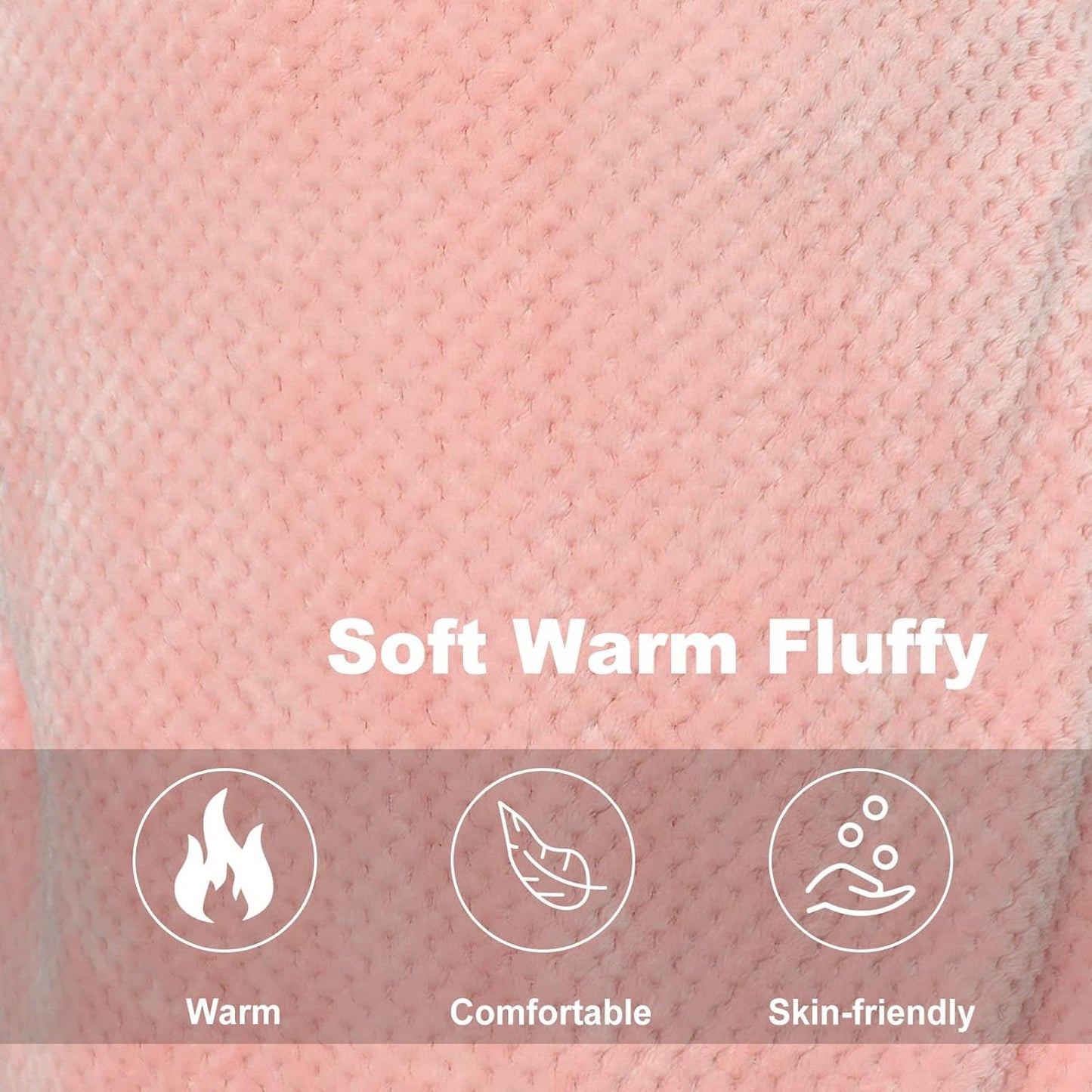 Artfasion Womens Fleece Robe Plush Long Zip Front Bathrobe with Pockets Warm Soft Zippered Bathrobes for Women