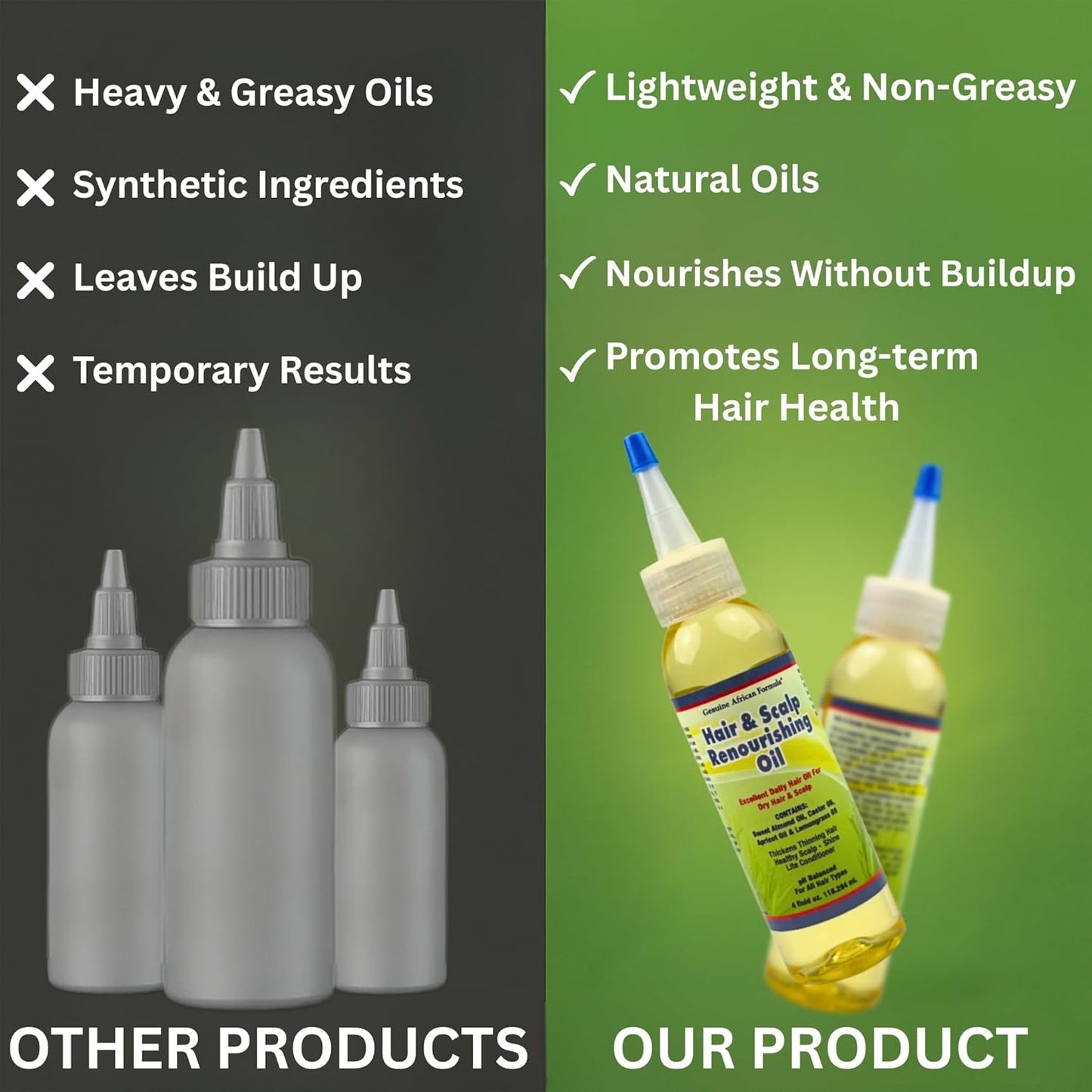 Hair & Scalp Renourishing Oil 4oz (118.29ml) | Lightweight Natural Treatment with Essential Oils, Shea Butter & Vitamin E | Strengthens, Nourishes & Restores Dry, Brittle Hair & Split Ends