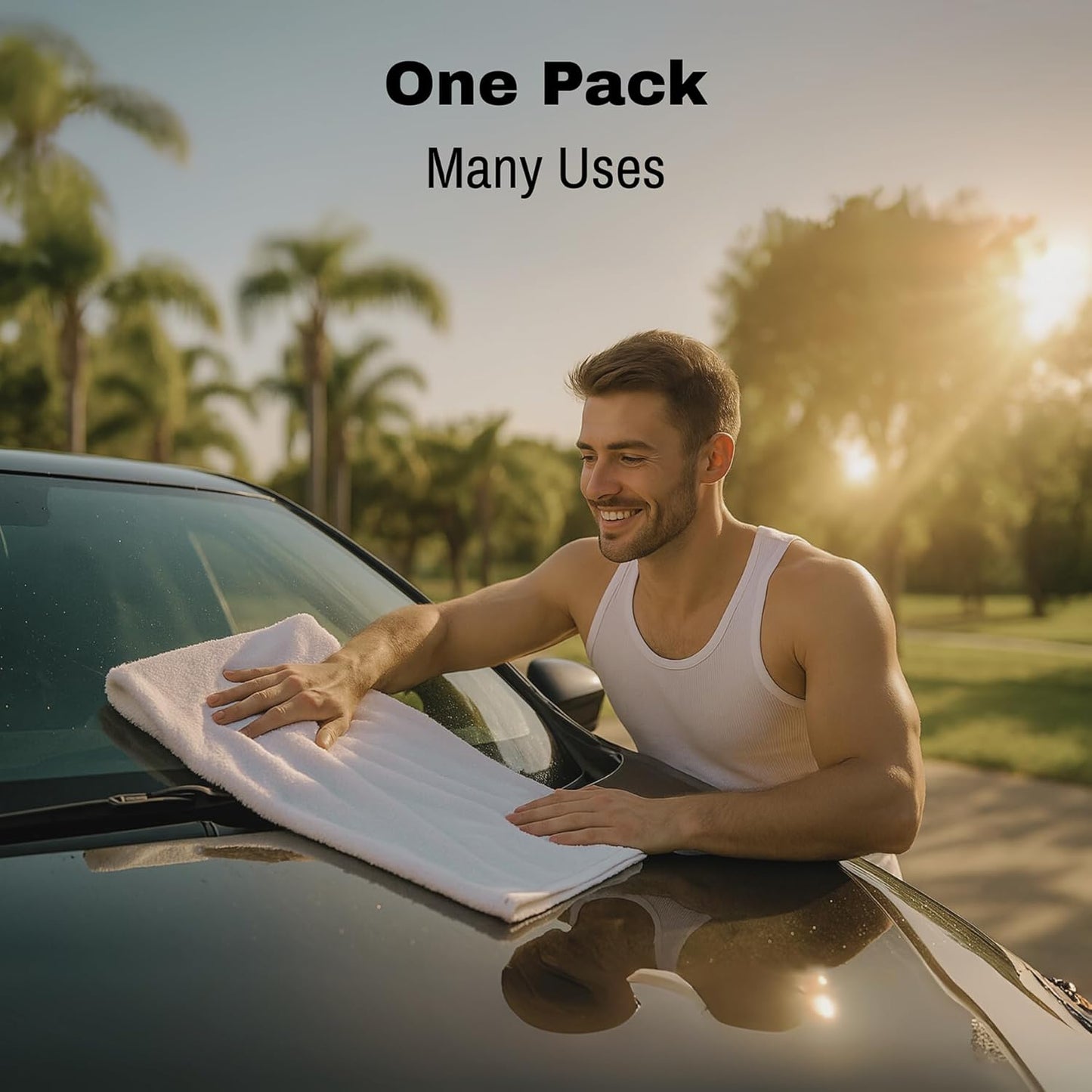 JMR Bulk-Friendly Essentials - Practical Cotton Towels - Economical 20" by 40" Multi-Purpose Towel - Absorbent, Quick-Drying, Soft, Lightweight - Ideal for Pool, Gym, Spa (White) - 36 Pack