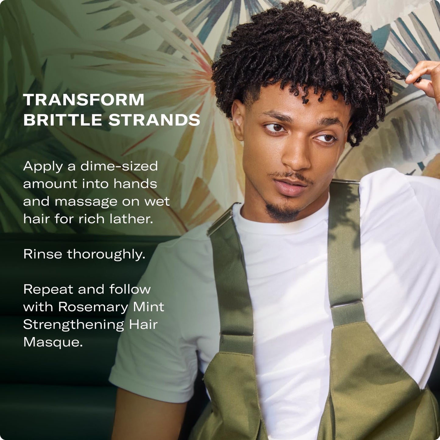 Mielle Organics Rosemary Mint Hair Strengthening Biotin Shampoo - Moisturizing Hair Shampoo for Women and Men to Gently Cleanse, Repair & Protect Strands (12 oz)