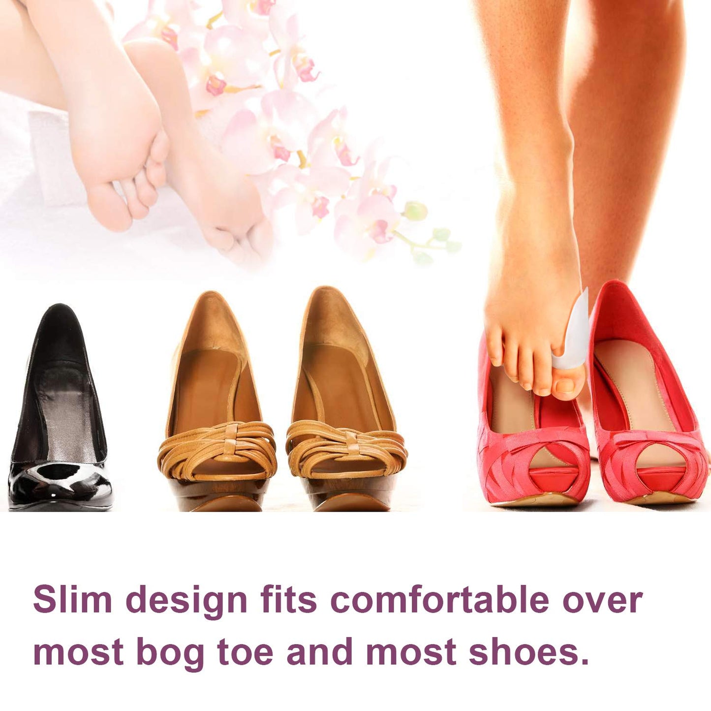 Gel Bunion Protector Shield, 10 Pack of Bunion Pads and Cushions, Bunion Guard for Big Toe, Relieve Foot Pain from Friction, Rubbing and Pressure - Clear