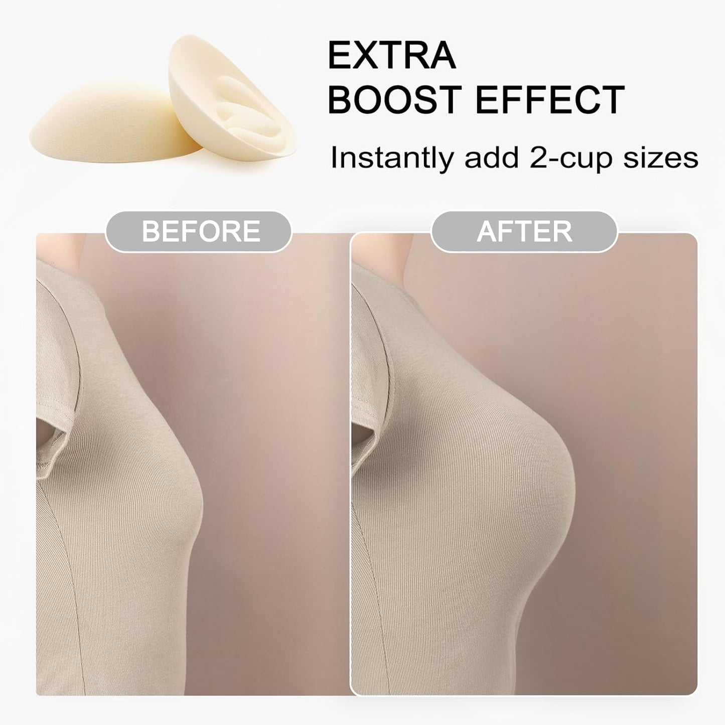FOOT OF THE TREE Super Thick Bra Pads Inserts 3 Pairs Removable Breast Enhancers Push Up Bra Cups Paddings