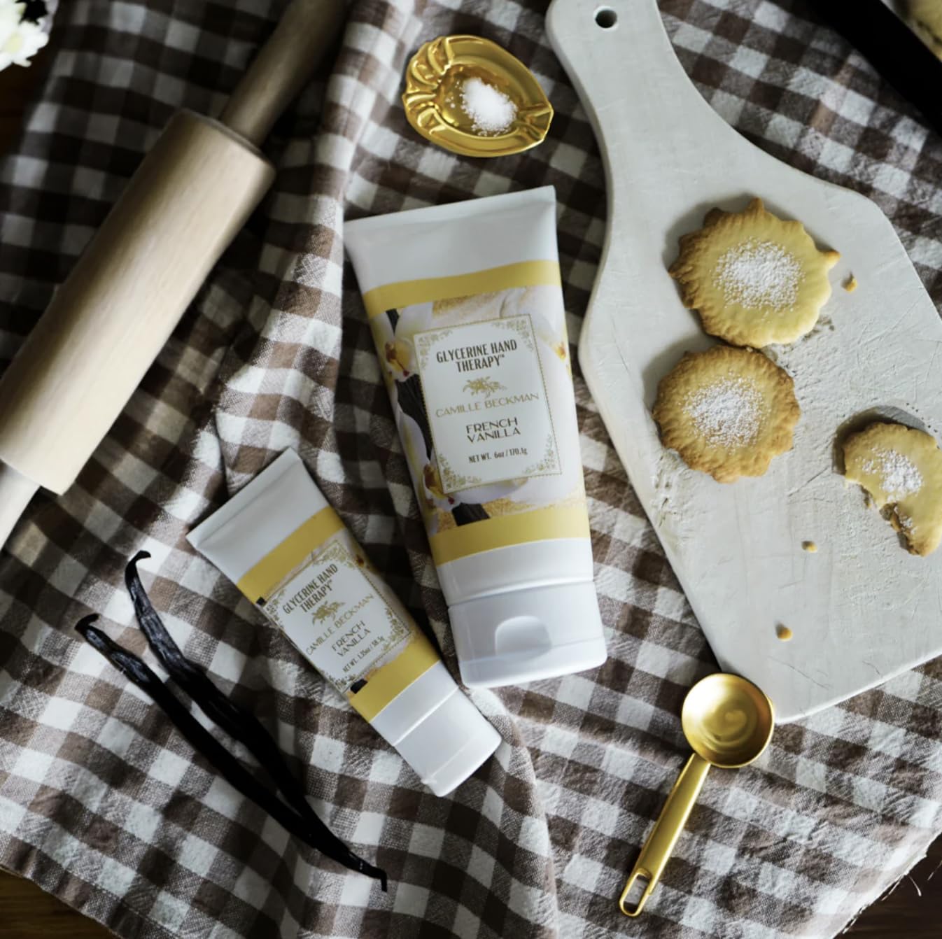 Camille Beckman Glycerine Hand Therapy Cream, French Vanilla, 6 Ounce