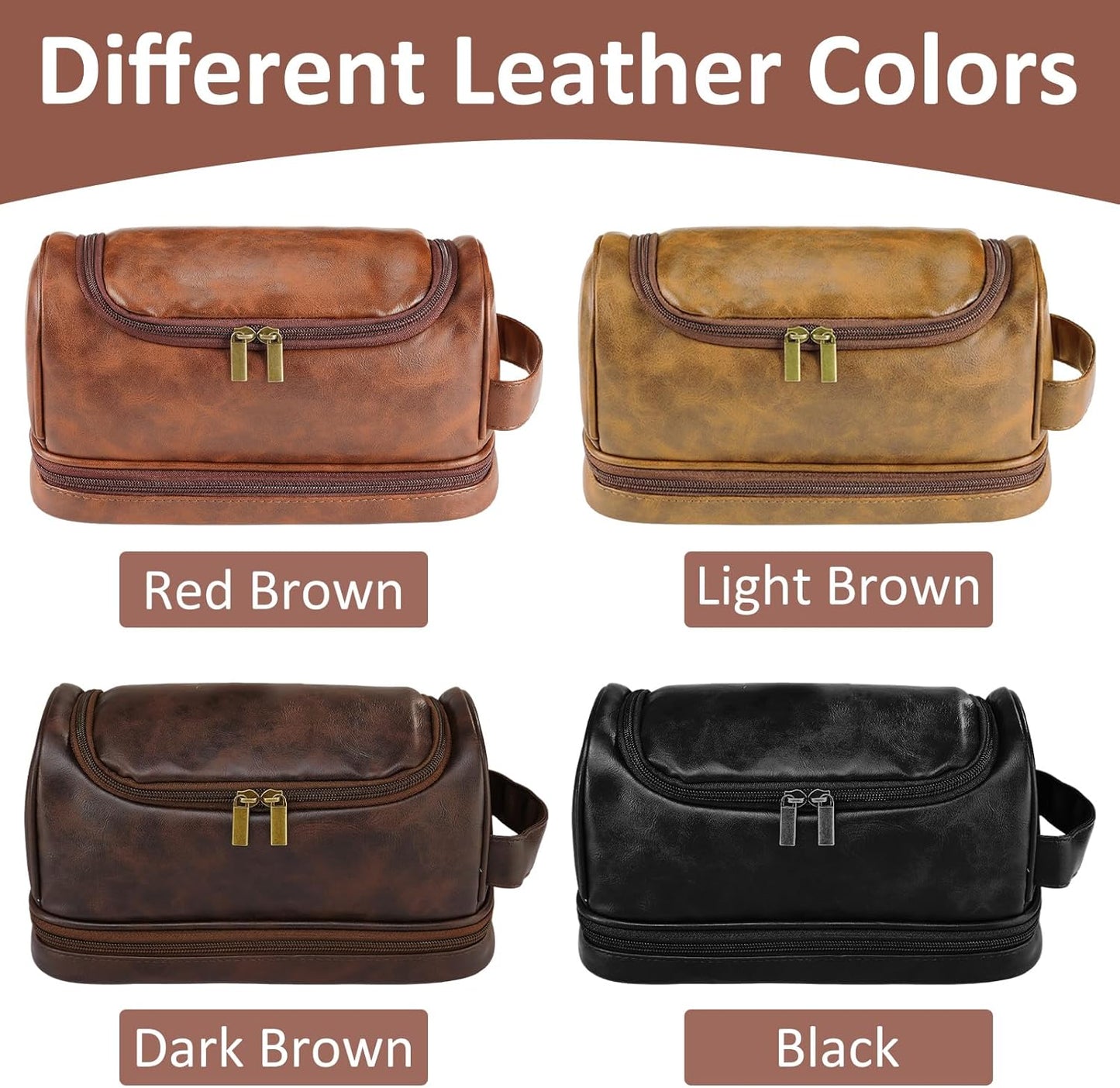 Gifts for Men, Personalized Toiletry Travel Bag ,Shaving Bag for Toiletries Accessories Handcrafted Travel Kit Gift with Custom Pattern and Text, Unique Men Birthday Gifts Ideas, Boyfriend, Dad