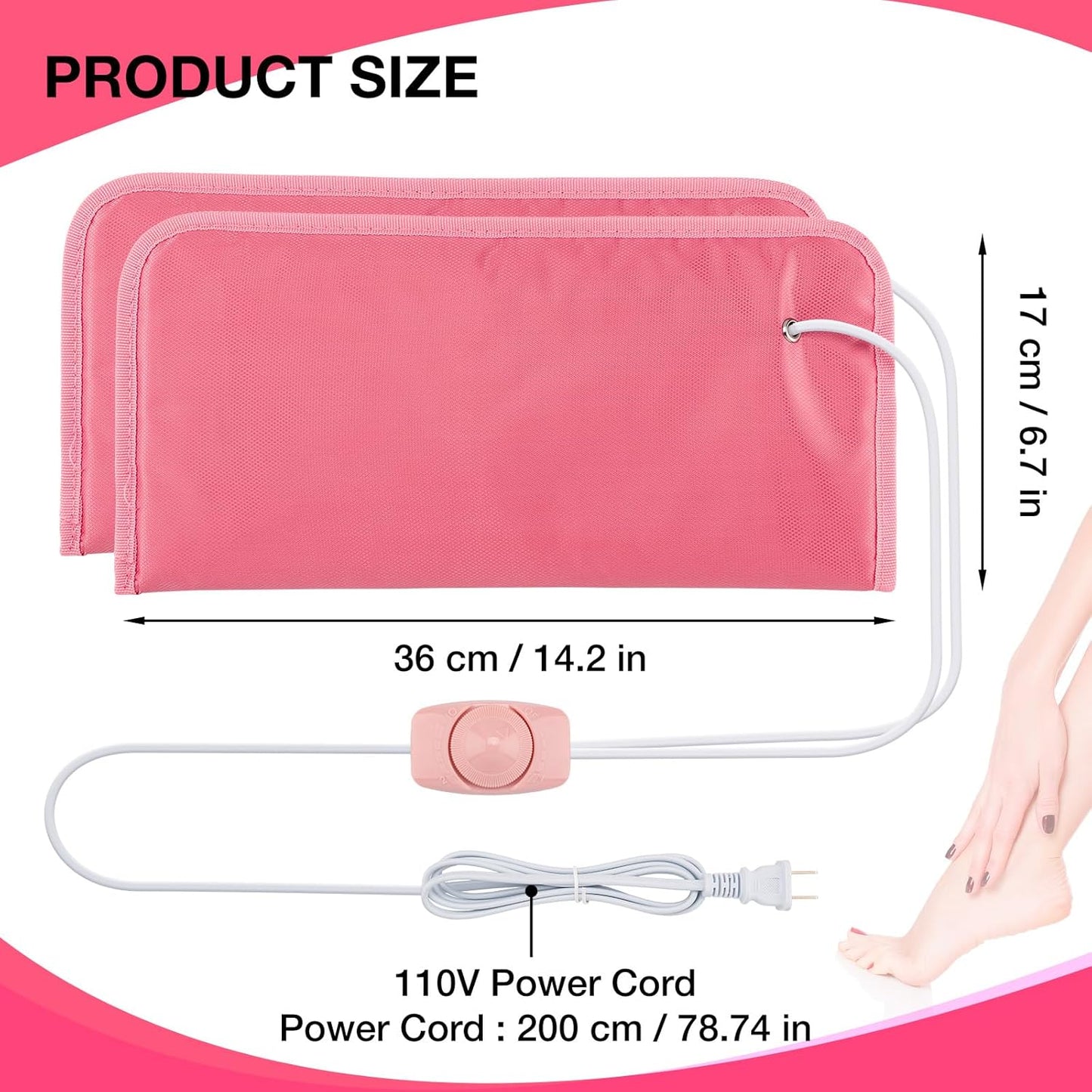 Noverlife Electric Heated Mittens Gloves for Paraffin Hand Wax Treatment, Nail Art Manicure Warmer Mittens, Beauty Therapy SPA Mitts for Women Beauty Treatment