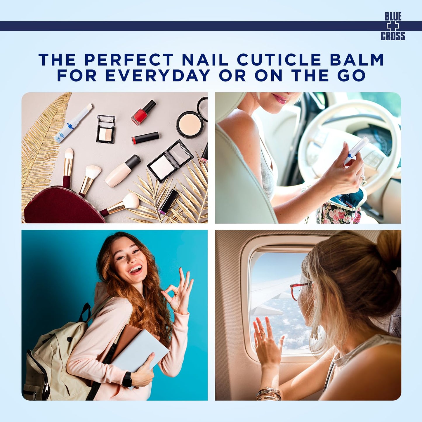 Blue Cross Cuticle Balm Conditioning Stick, Scented Cuticle Softener Oil Balm with Nourishing Sunflower & Grape Seed Oil, Professional Nail Care Supports Dry + Damaged Cuticles, 0.05oz, Almond