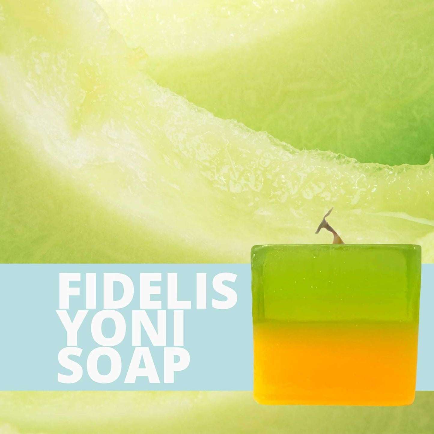 Fidelis Yoni Soap Bar (2 Pack) 3.5 Oz pH Balanced V Clean Natural Feminine Wash (Honeydew) 3.5 Oz