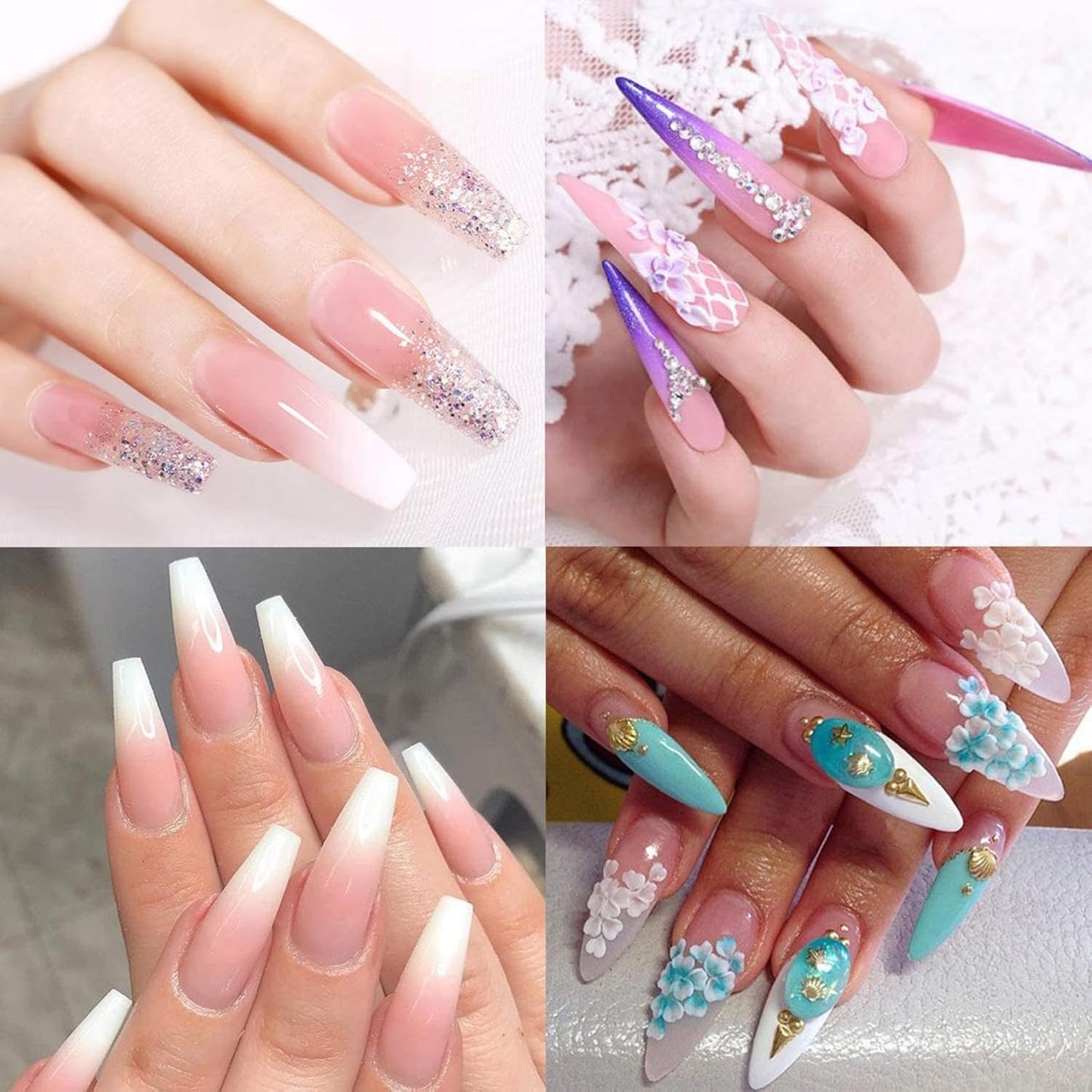 24 Color Acrylic Nail Powder Set, Acrylic Powder Set, Nail DIY Art Design, Acrylic Nail Art 3D Nail Sculpture French Nail Extension, Gift for Women