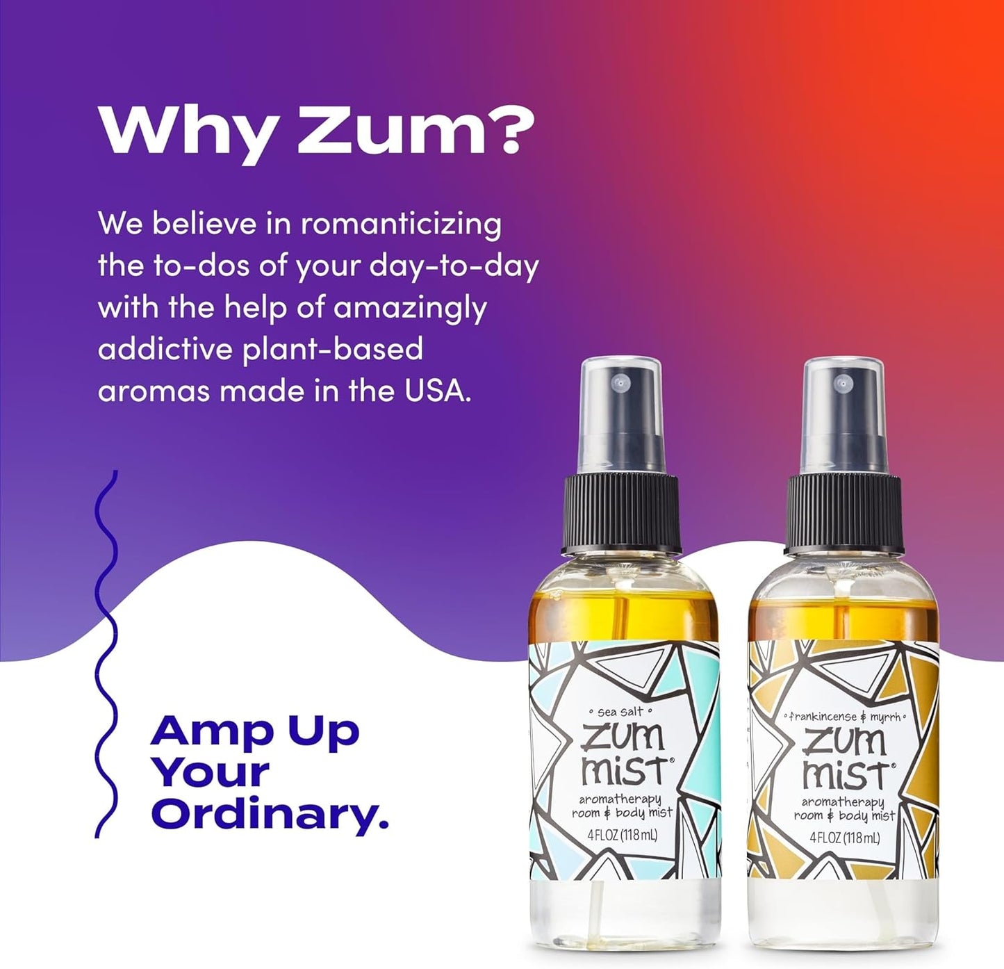 Indigo Wild Zum Mist Frankincense & Myrrh and Sea Salt Mist Body Spray 4 fl. oz. each, 2 Pack