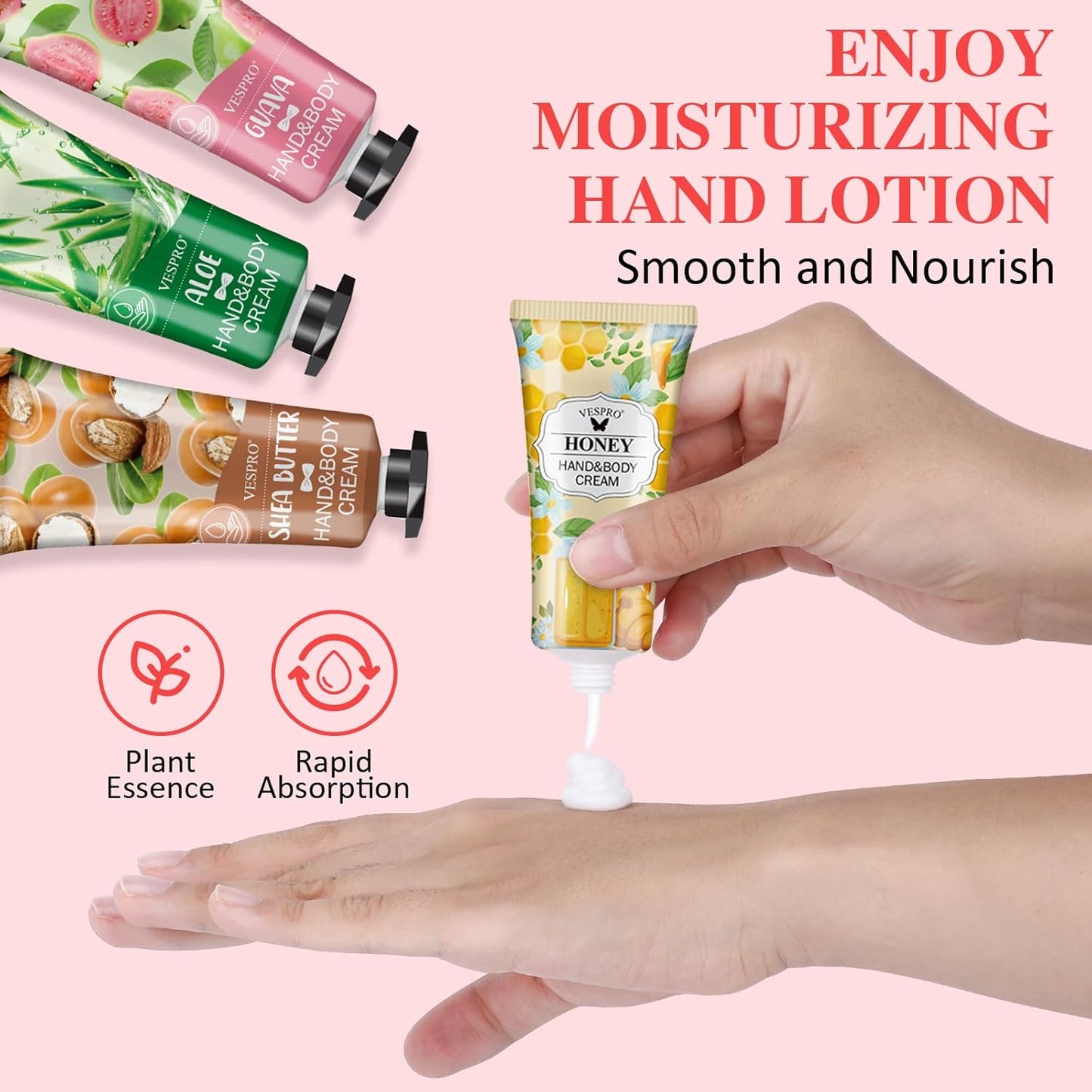 VESPRO 140 Pack Hand Cream Gifts Set, Stocking Stuffers for Women, Hand Lotion Travel Size for Dry Cracked Hands, Mini Hand Cream for Christmas Small Gifts, Thank You Gifts and Birthday Gifts