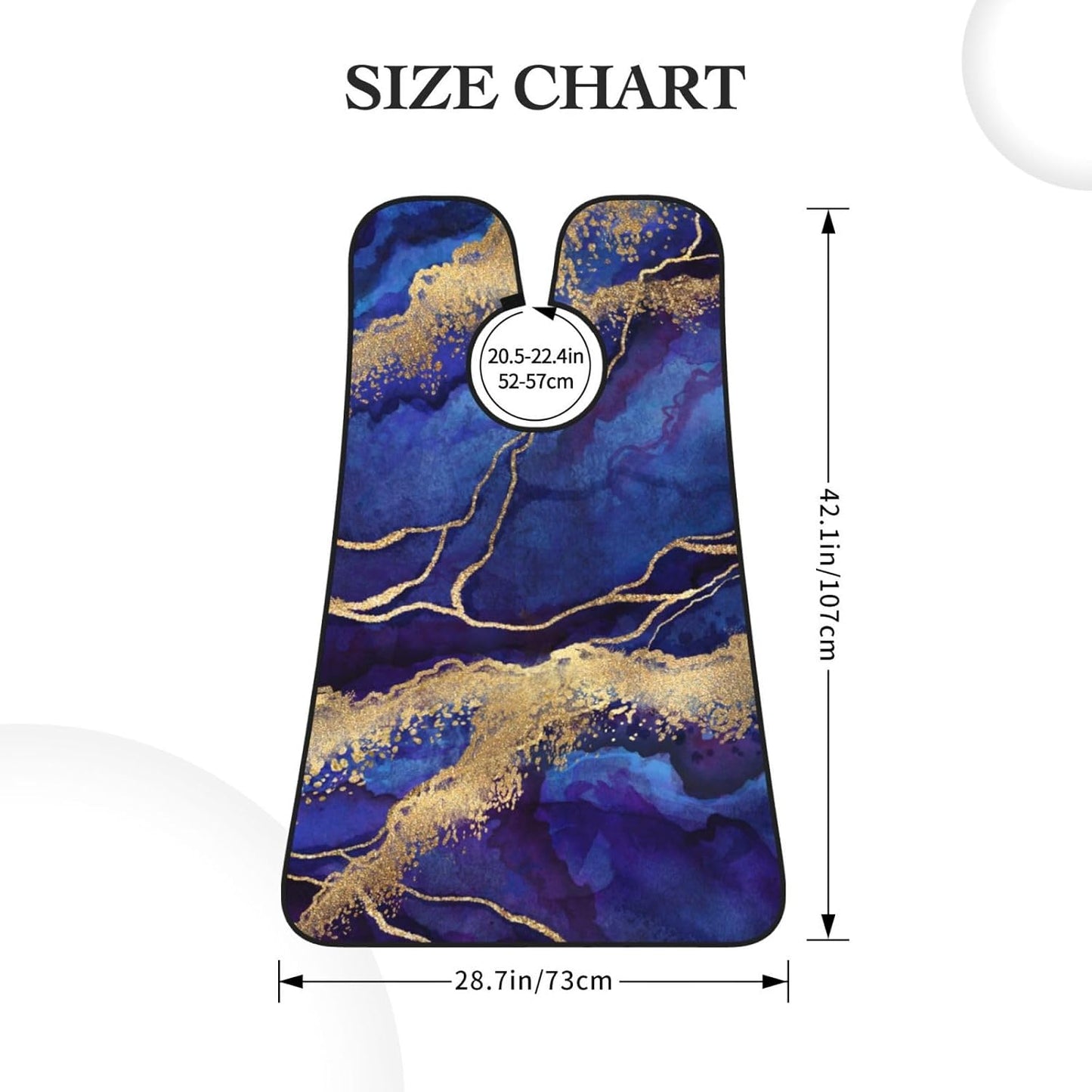 Blue Marble Beard Bib Apron, Beard Hair Catcher For Men Shaving, Waterproof With Suction Cups