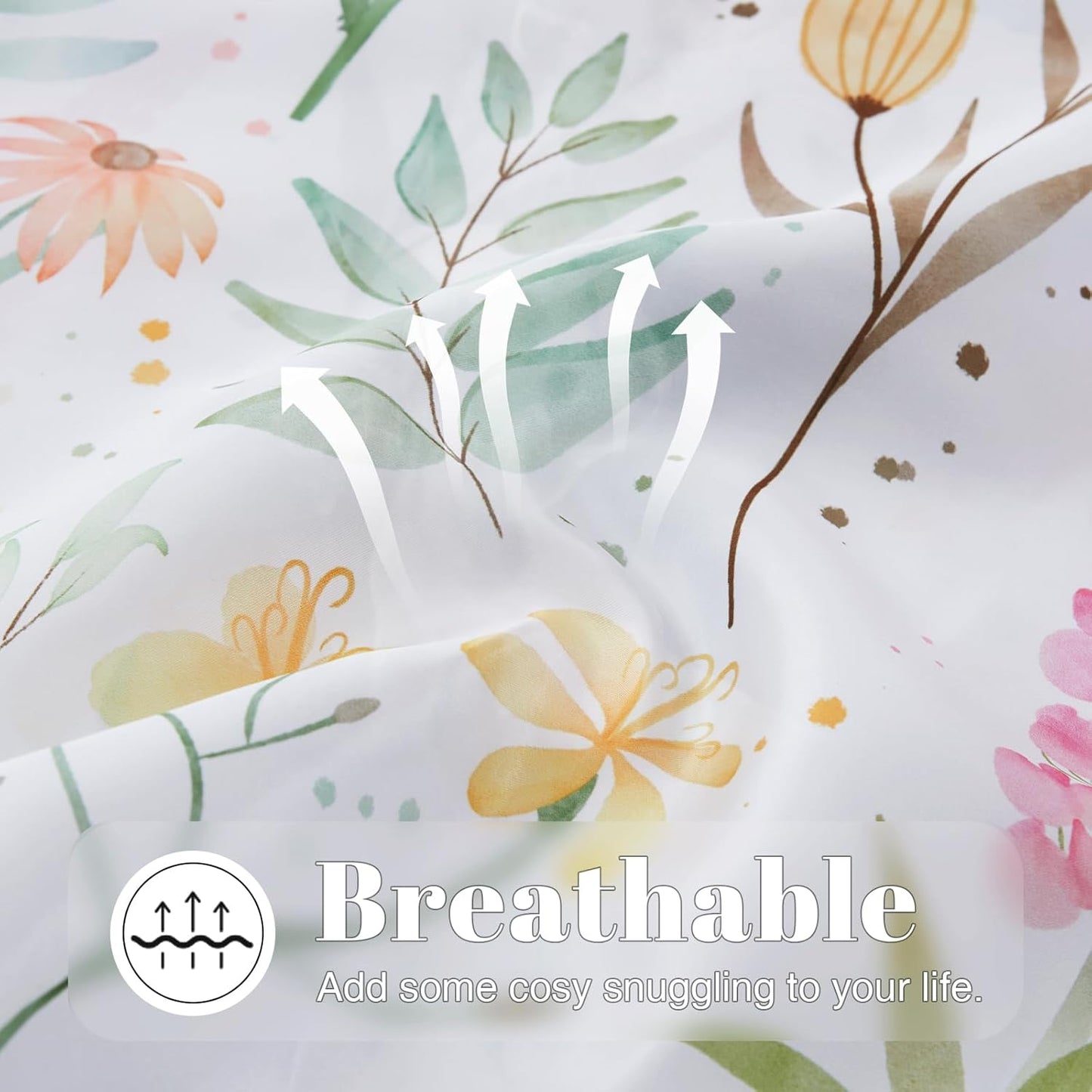 EXQ Home Satin Body Pillowcase for Hair and Skin- Multicolor Printed Flower Silk Long Pillowcase 20x54 inches - Satin Pillow Cases with Envelope Closure, Gifts for Women