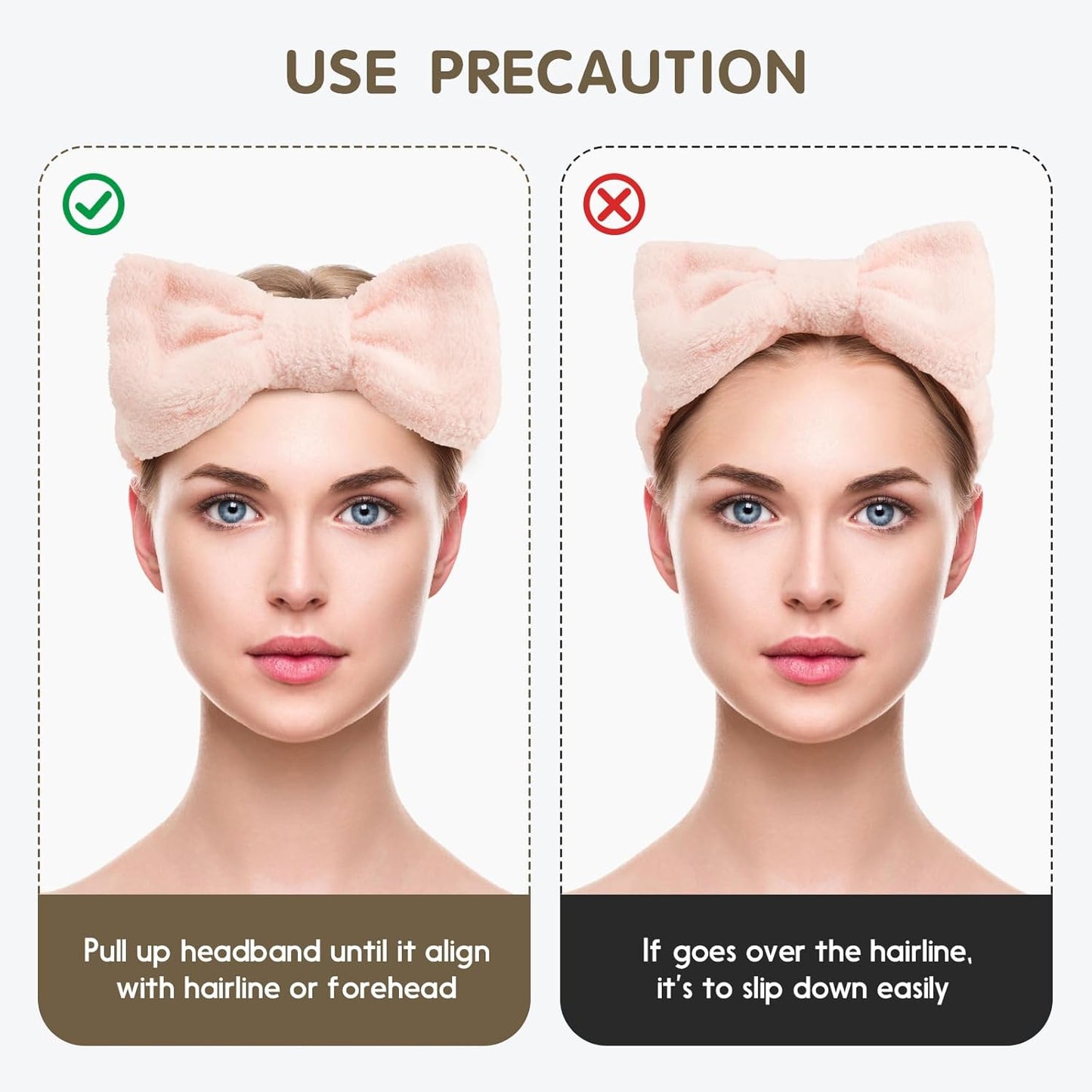 WSYUB Spa Headband and Wristband Set, Face Wash Headband Wrist Bands for Washing Face, 6pcs