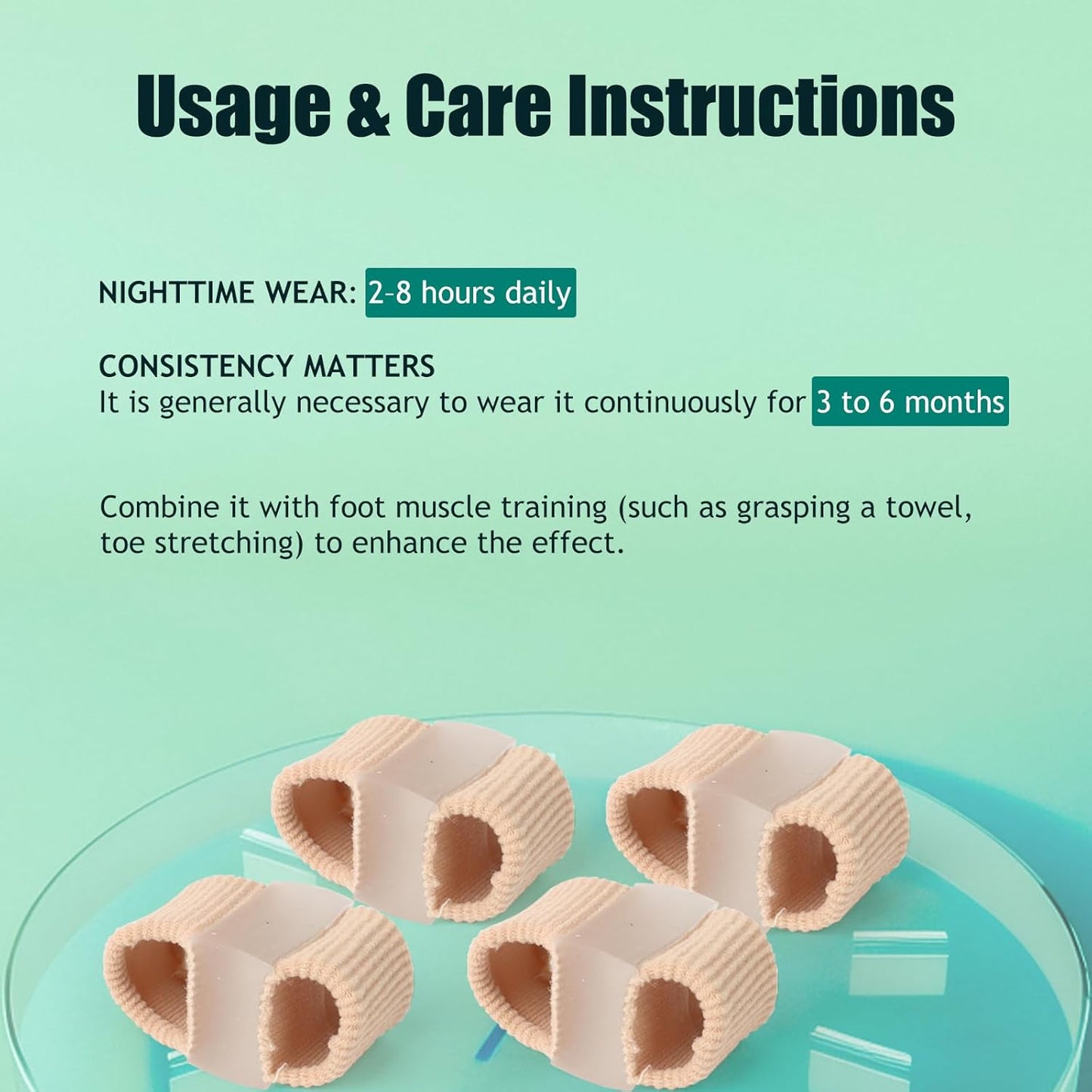 Bunion Corrector for Women Big Toe, Silicone Toe Separators for Women, Spacers Bunion Correctors for Overlapping Toes, Hammer Toes Straightener Alignment Relieve Foot Pain