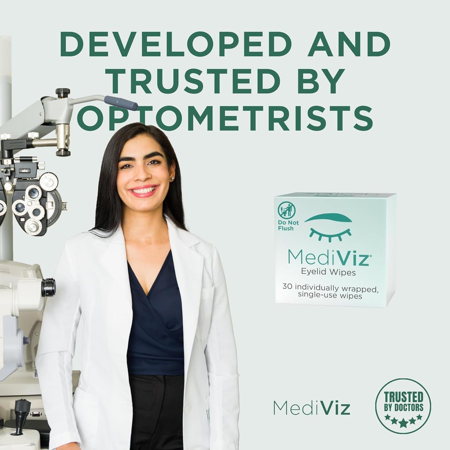 Eyelid Cleanser Wipes - 30 Single-Use Towelettes - Gentle, Hypoallergenic Eyelid Wipes for Soothing Itchy Eyes, Removing Debris & Eye Makeup, and More