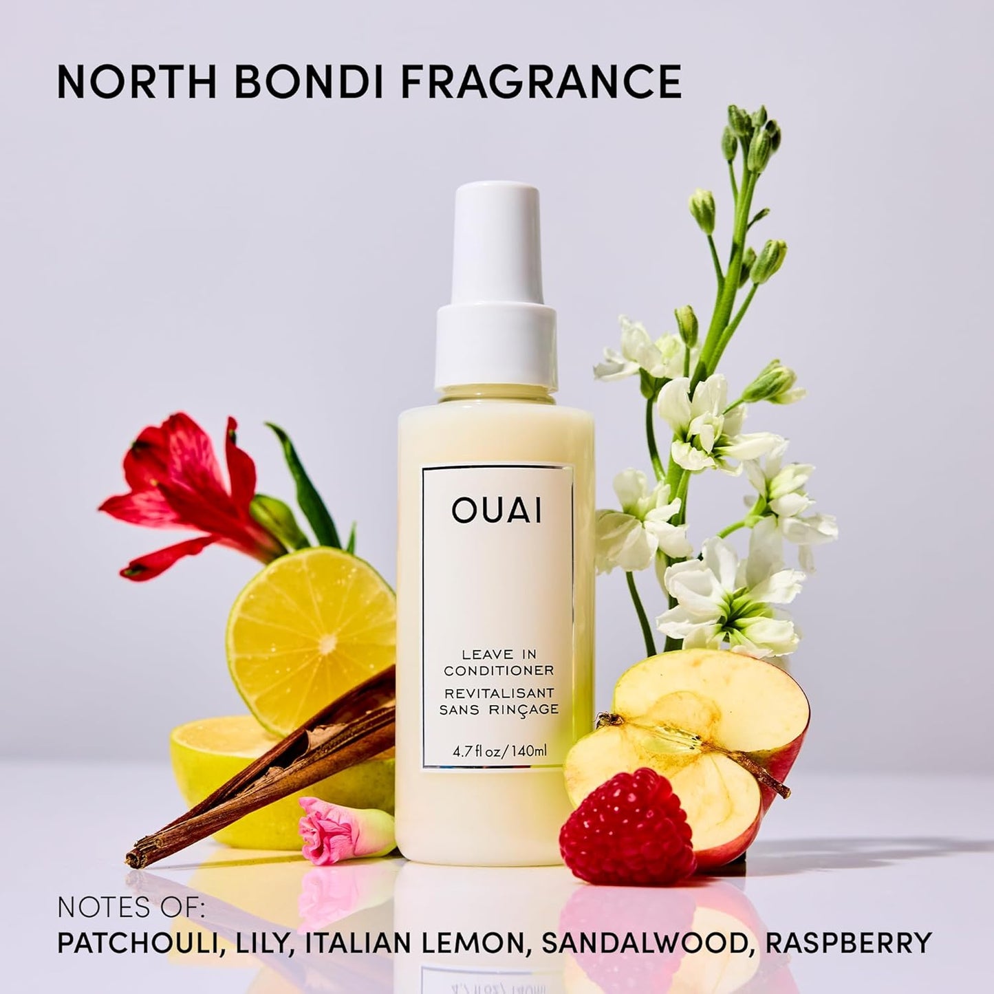 OUAI Leave In Conditioner & Heat Protectant for Hair - Prep Hair for Styling or Use as Detangling Spray to Fight Frizz & Flyaways - No Parabens, Sulfates or Phthalates (4.7 oz)