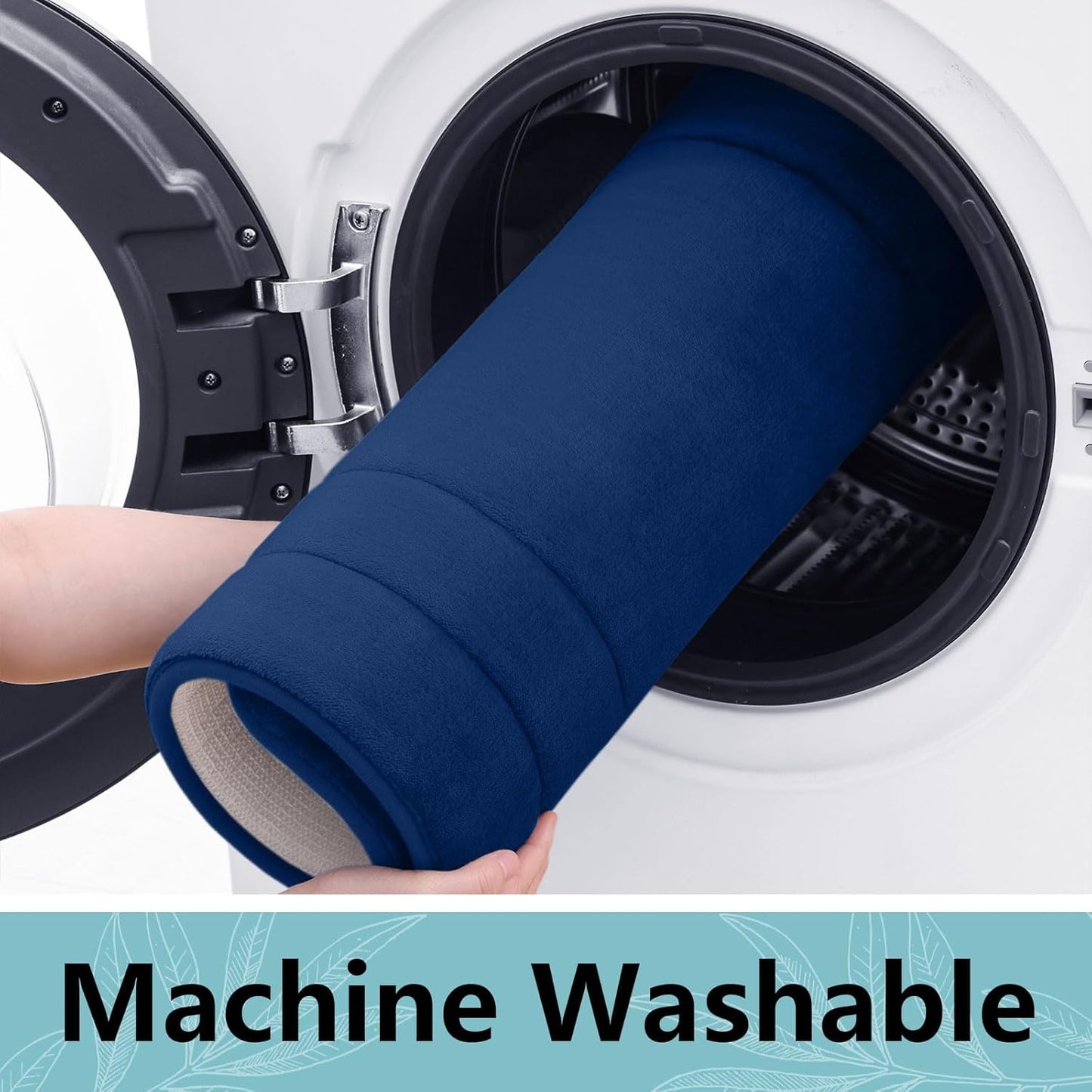 Arotive Memory Foam Bathroom Rug Mat 54x24, Ultra Soft and Absorbent Bath Mat, Machine Wash Dry, Comfortable Bath Rug Carpet for Bathroom Floor, Tub and Shower, Navy