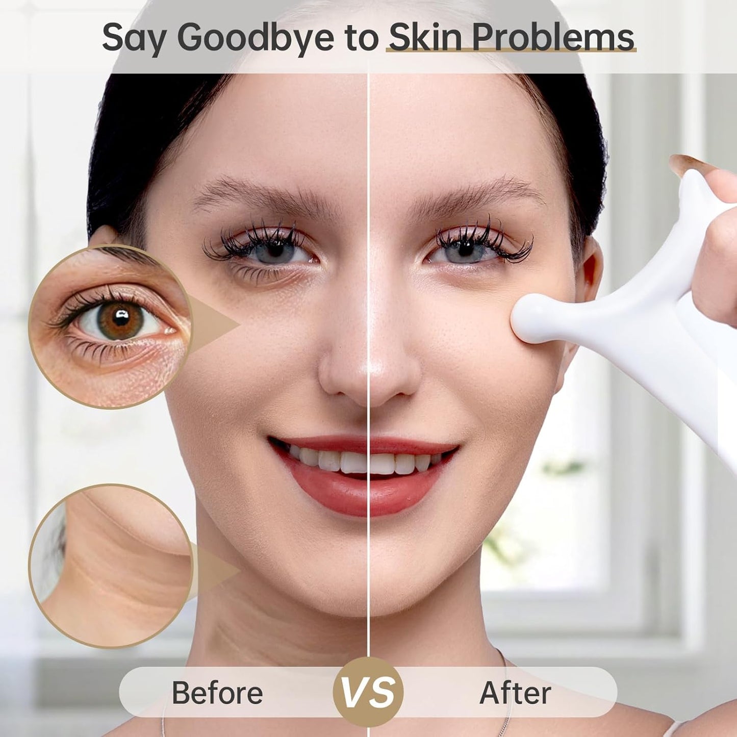 Ceramic Body Gua Sha Tool-6-in-1 Face Guasha Tool for Lymphatic Drainage,Guasha Massage Tool for Stress Relief,Trigger Point Tool for Fascia Massage&Cellulite,Self Care Gua Sha Gift for Women