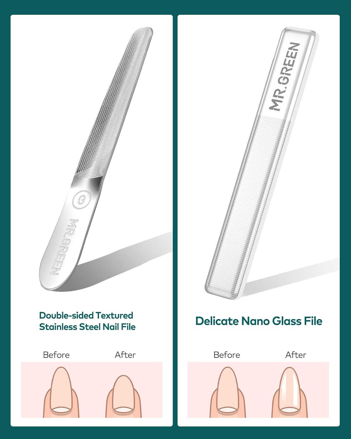 MR.GREEN Manicure Kit 10 in 1, German Stainless Nail Clippers Set, Professional Personal Nail Care Kit Manicure Pedicure Set, Portable Travel Nail Kit with Exquisite Leather Case for Men & Women