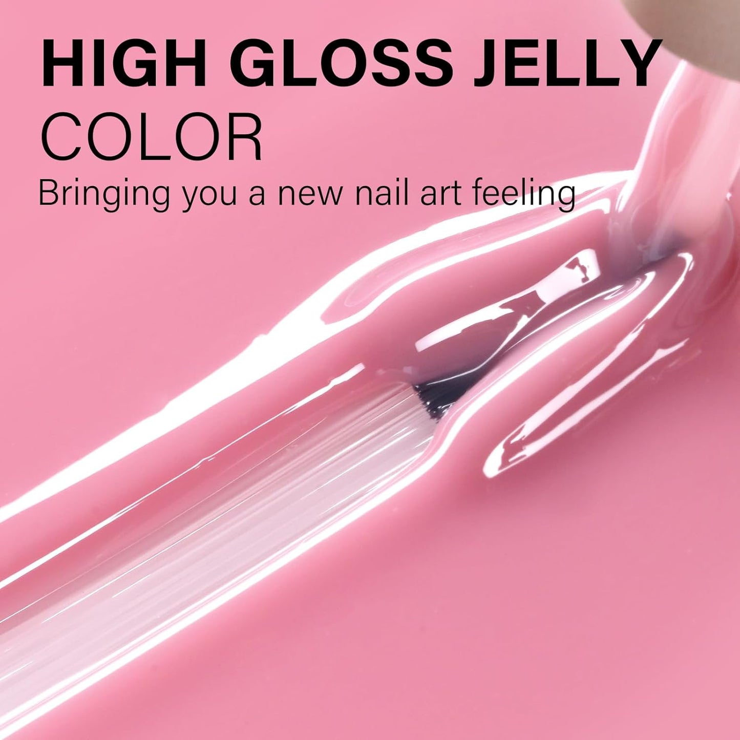 AILLSA Gel Nail Polish Nude Pink Gel Polish Sheer Neutral Color Jelly Gels Nail Polish Natural Translucent Soak Off U V Nails for Nail Art French Manicure at Home 0.51 Fl Oz /GB49