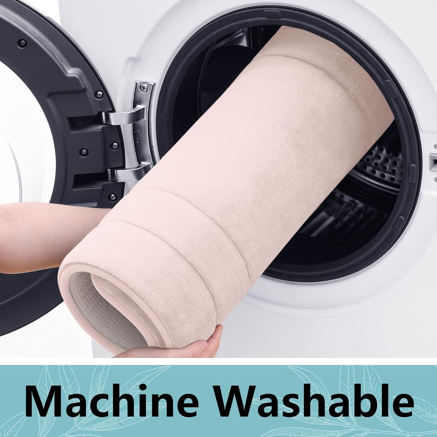 Arotive Memory Foam Bathroom Rug Mat 24x16, Ultra Soft and Absorbent Bath Mat, Machine Wash Dry, Comfortable Bath Rug Carpet for Bathroom Floor, Tub and Shower, Pink