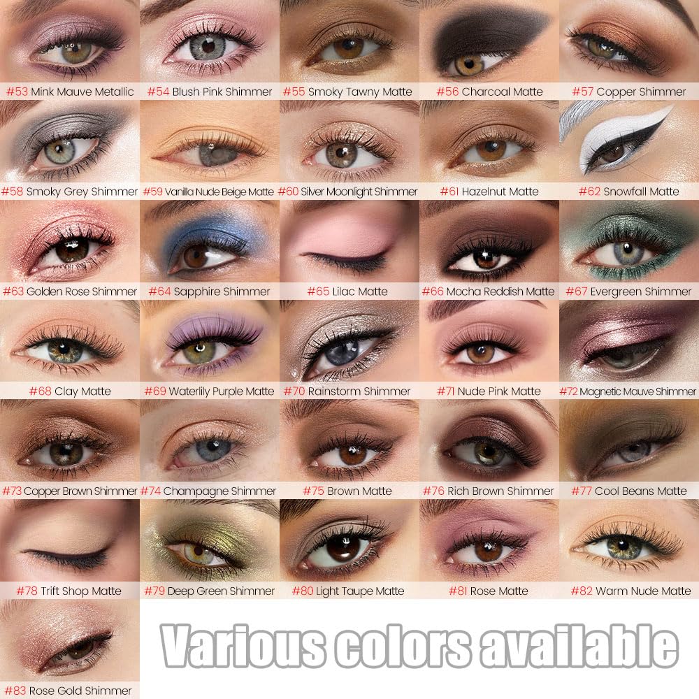 evpct Brown Matte Cream Eye Shadow Sticks Brightener Pencils for Women, Longwear Brown Silky Eyeshadow Applicator Stick Pen Waterproof, Blendable Crease-Proof Stick Eyeshadow Matte Eye Makeup 75