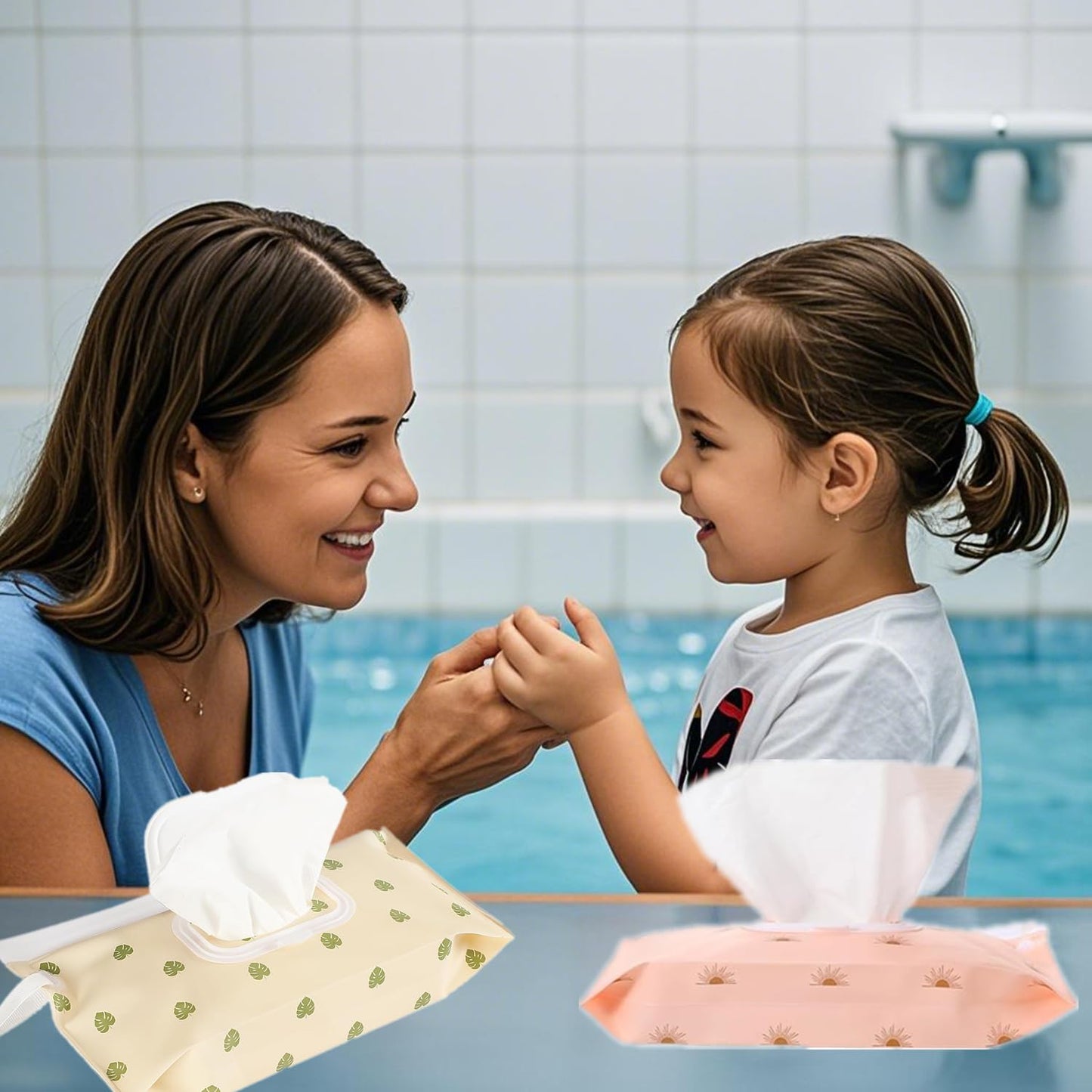 3 Pack Cute Bohemia Stye Baby Wipes Dispenser Portable Refillable Travel Wet Wipe Bag for Indoor Outdoor Sports Travelling Hiking Pet Care