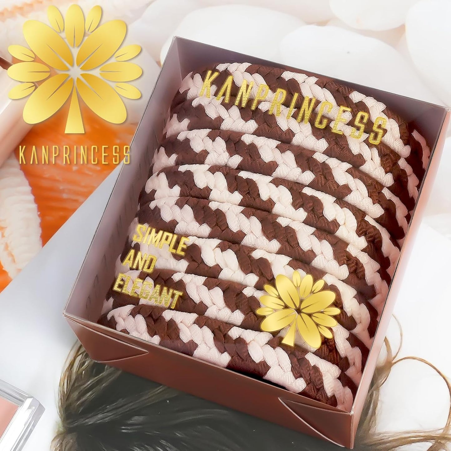 16Pcs Hair Ties For Thick Hair, Strong Stretchy Hair Bands For Women Girls, No Slip Braided Hair Ties No Damage, Ponytail Holders-Exceptionally Secure with Gentle Hold (Set 6)