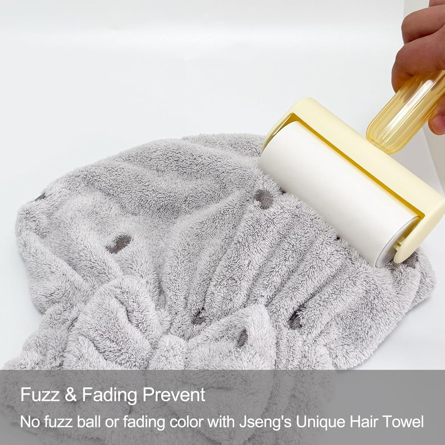 Jseng 3Packs Microfiber Hair Towel for Women - Quick-Drying, Super Absorbent Hair Wrap with Bow Design, Soft Hair Towel Turban for Curly Long Wet Hair