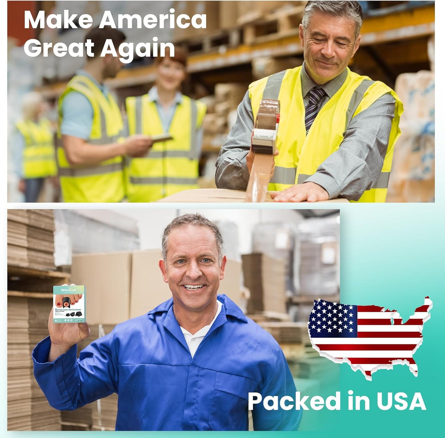 Welnove Hammertoe Corrector - 6 Pack Toe Splints - Soft Gel Toe Straighteners - Realign Bent, Curled, Crooked, Claw, Hammer Toes for Men and Women, 3 Different Sizes (Black)