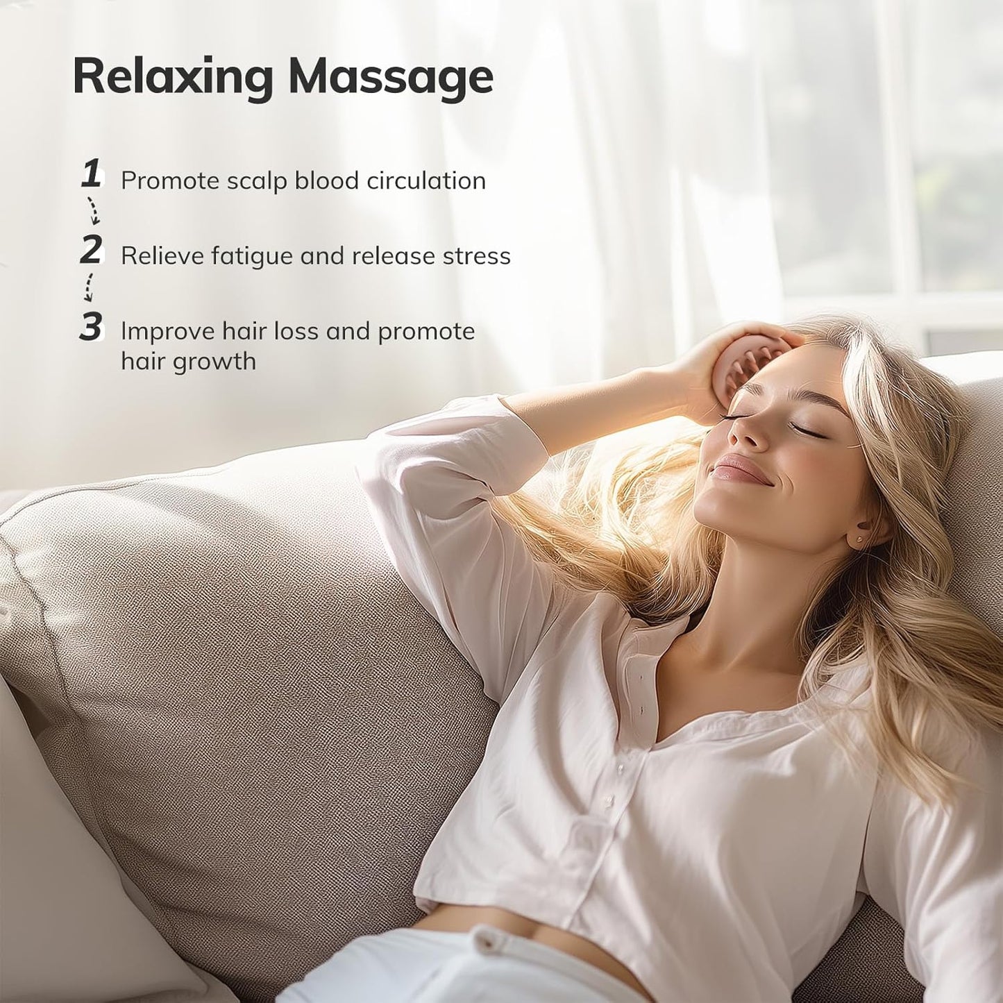 Sndyi Silicone Scalp Massager Shampoo Brush, Hair Scrubber with Soft Silicone Bristles, Scalp Scrubber/Exfoliator for Dandruff Removal, Wet Dry Scalp Brush for Hair Growth & Scalp Care, Pink