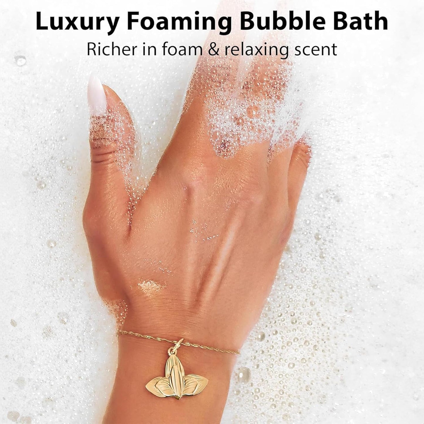 Magnesium Bubble Bath - Long Lasting Foaming Bubbles - Moisturizing - Shea Butter Coconut Vanilla - Relaxing Stress Relief - Calming Self Care Spa Gift for Birthday Christmas