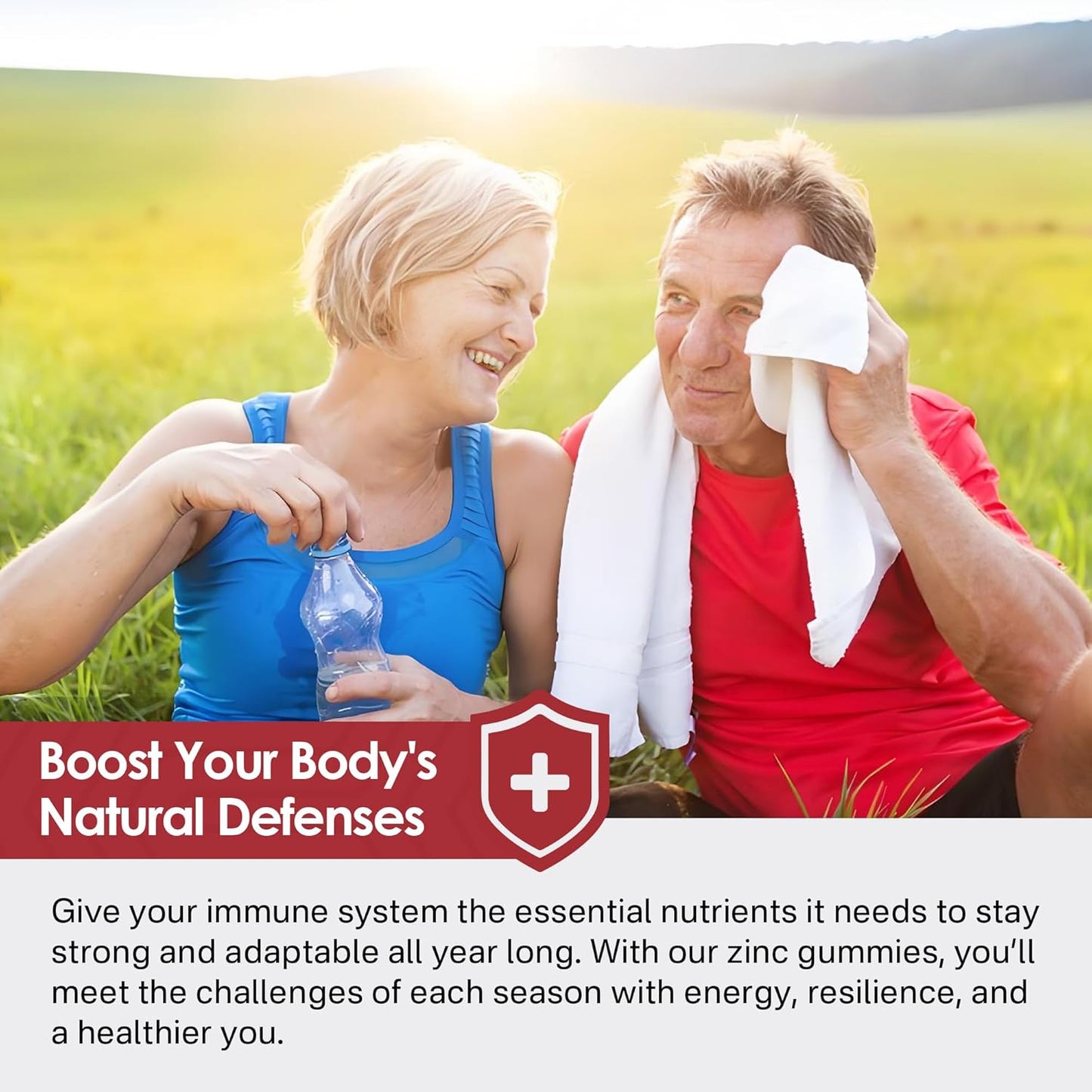 Zinc Gummies + Copper, Selenium, Vitamin C & D3, Fermented Zinc Supplements for Women and Men with Elderberry for Daily Immune Support, Powerful Antioxidant, High Absorption, Vegan, Sugar Free, 60 Cts