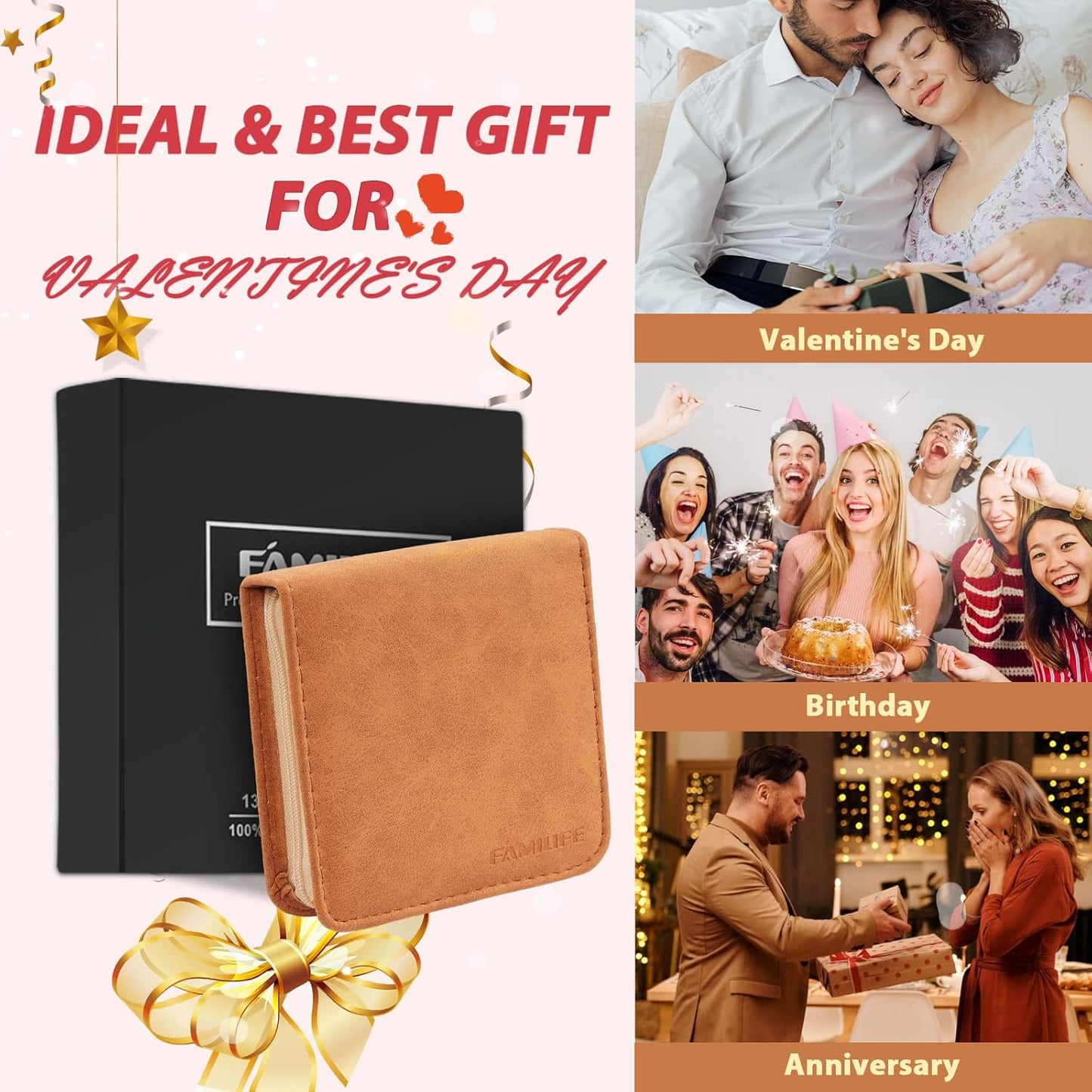 FAMILIFE Manicure Set, Professional Manicure Kit Nail Clipper Set Stainless Steel Pedicure Tools Kit with Leather Travel Case for Women Girl Men (Brown)