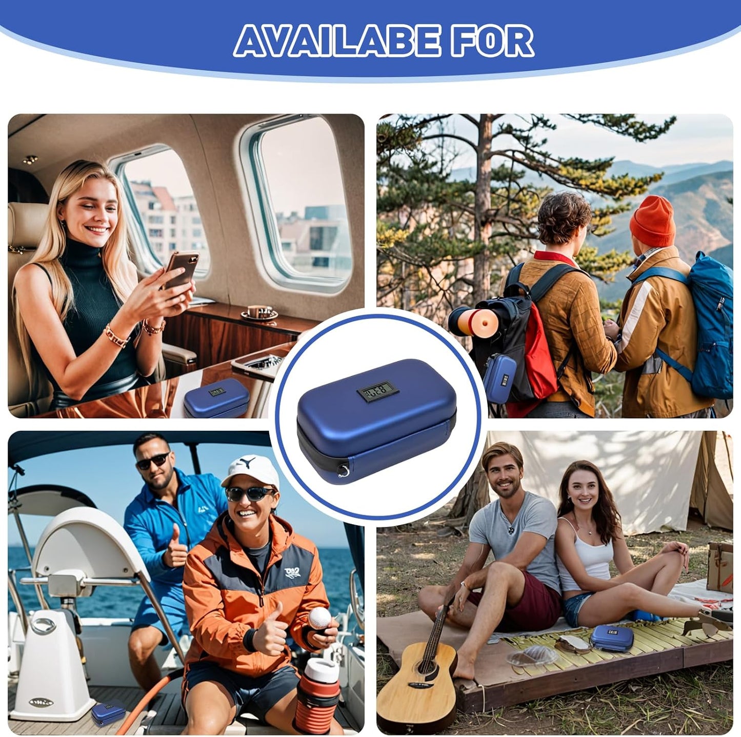Insulin Cooler Travel Case TSA Approved | Digital ℉ Display & 24H Cooling (2 × 180g Ice Packs)