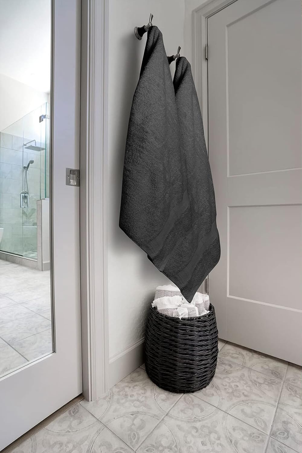 100% Cotton Luxury Bath Sheets - Pack of 2 (35" x 70") | Super Soft, Quick-Dry & Highly Absorbent Towels for Bathroom, Home, Spa & Gym (Grey)