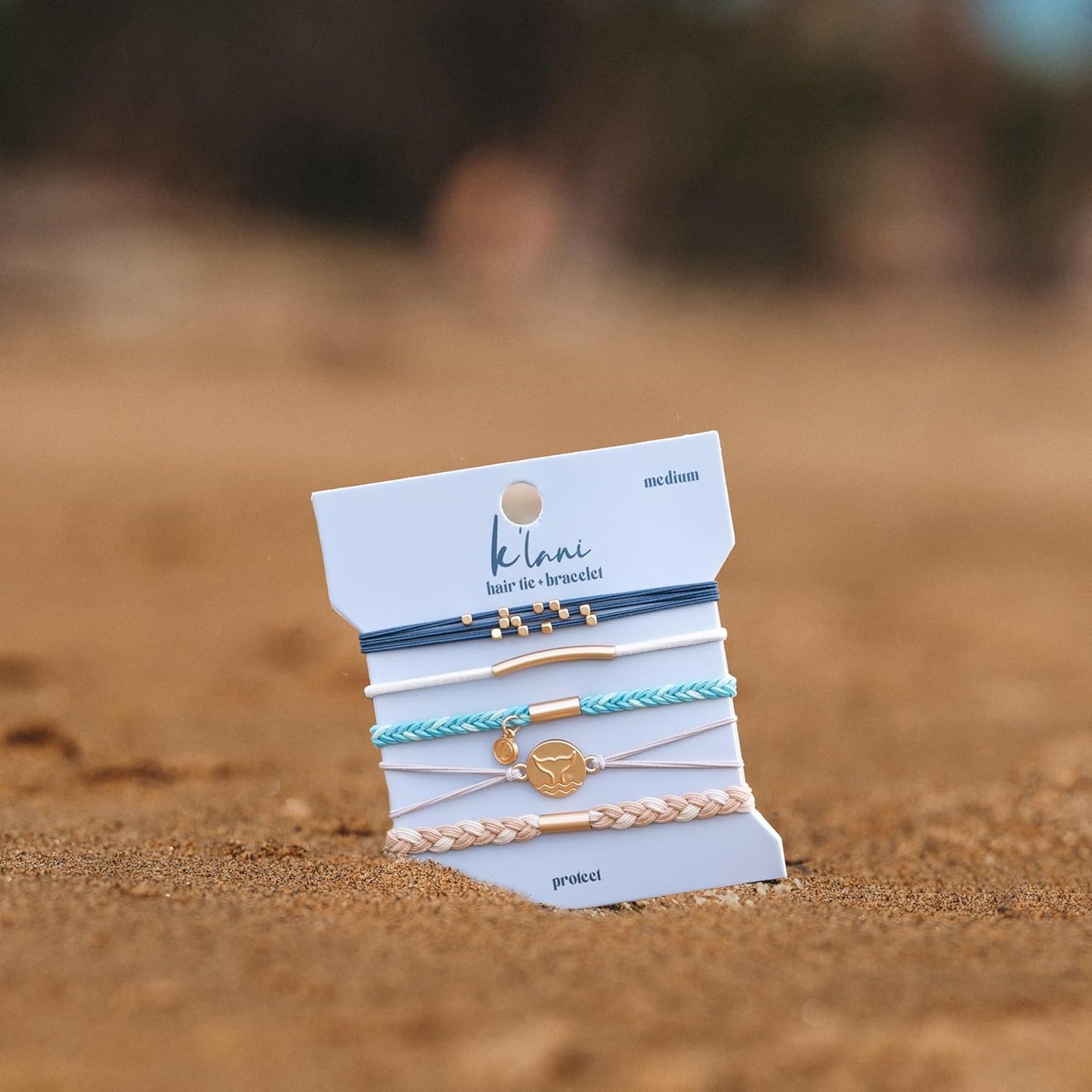 K'lani Hair Tie Bracelets for Women - Elastic Hair Bands That Double as Stylish Jewelry - Protect - Medium