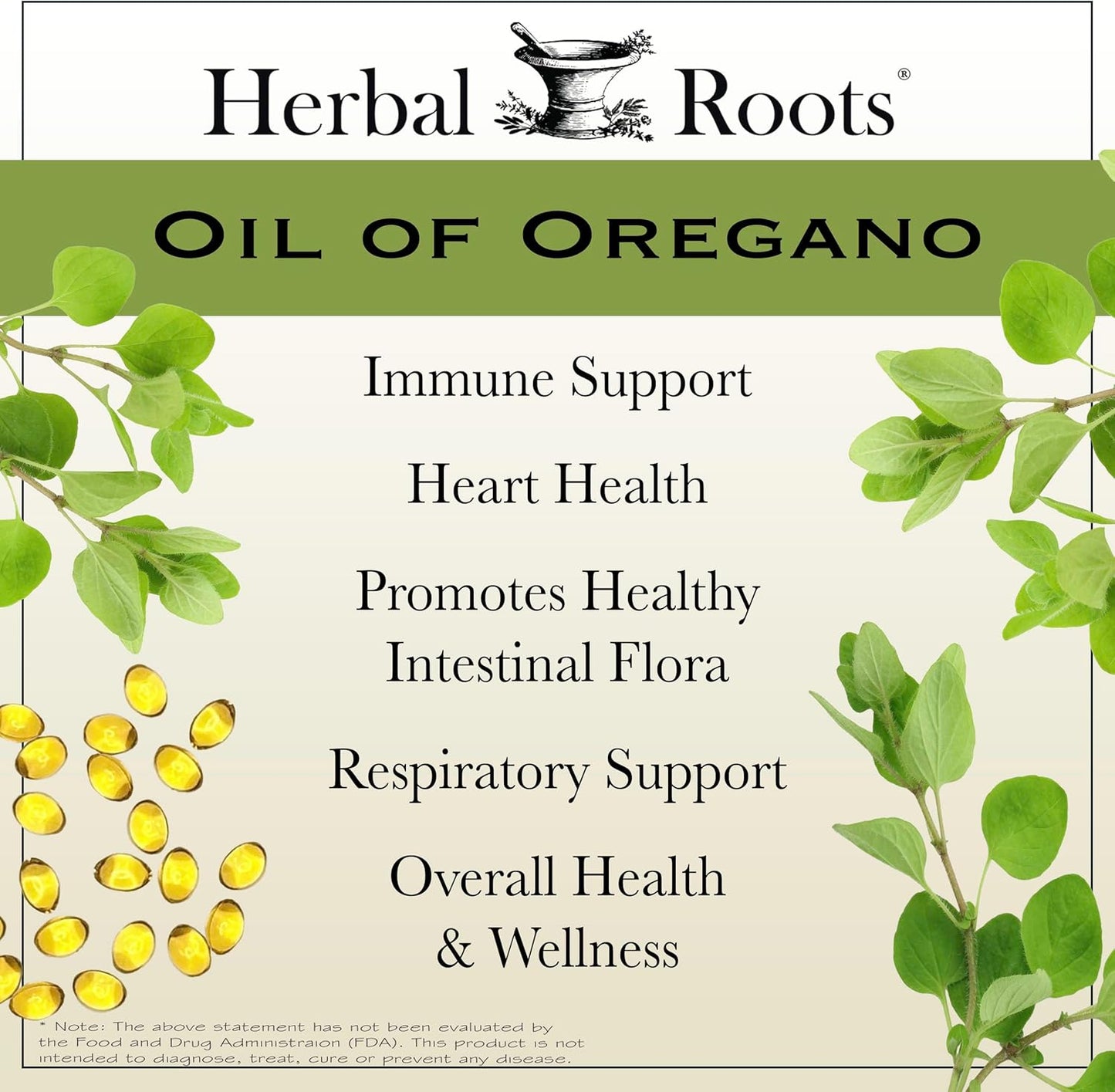 Herbal Roots Digestive Support Trio, Oil of Oregano, Certified Organic ACV & Ginger Herbal Supplements - Non-GMO
