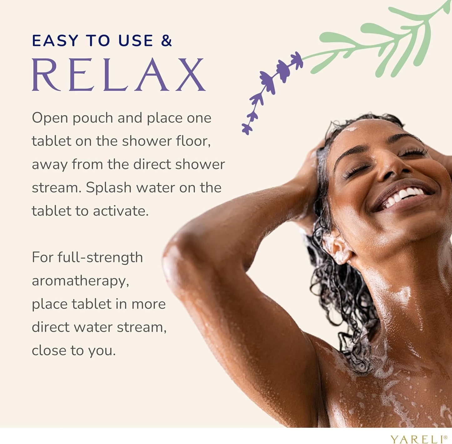 Yareli Shower Steamers Aromatherapy, 12 Pack, for Women and Men - Sinus Relief and Self Care Birthday and Relaxation Spa Gift - Lavender