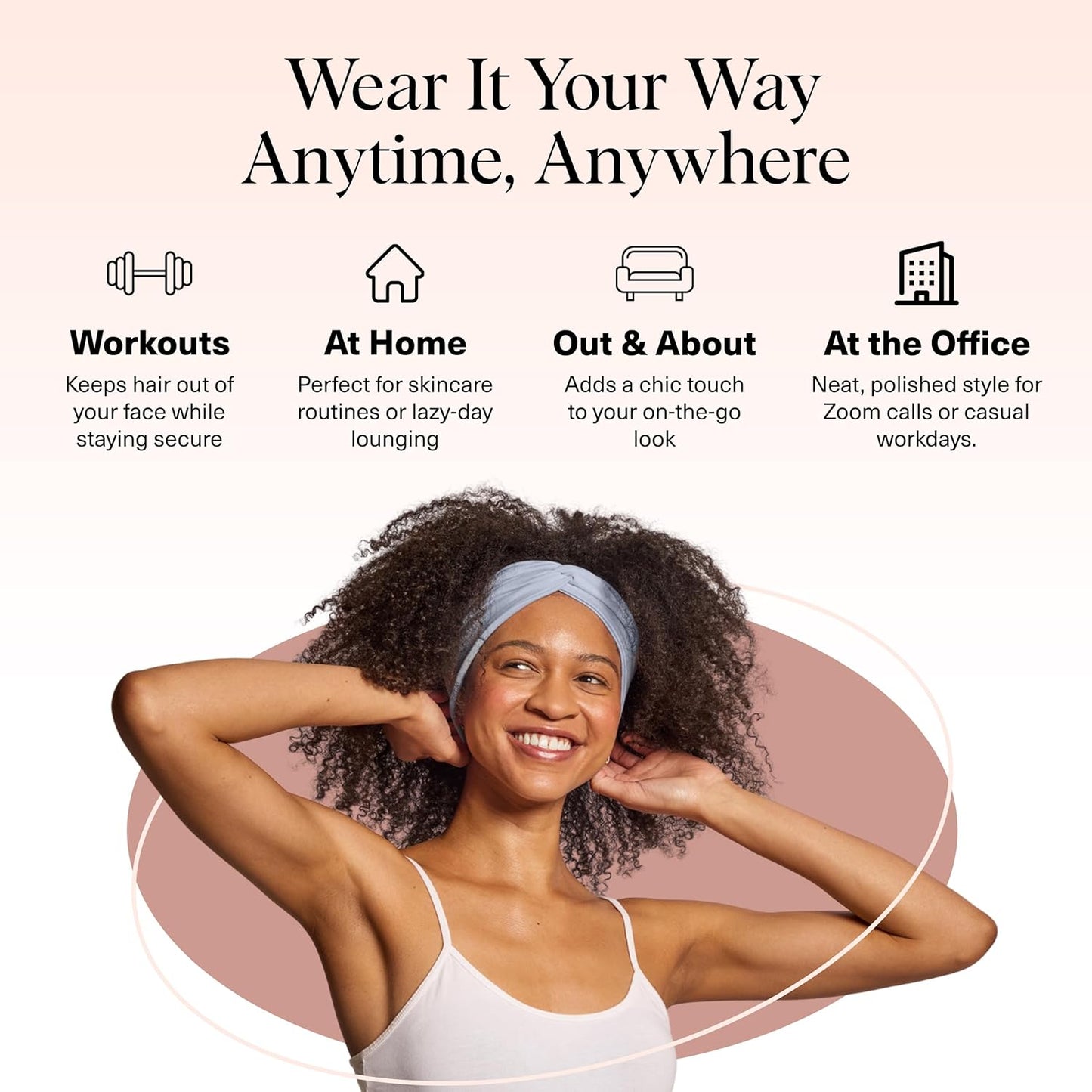 Kitsch Wide Headbands for Women - Fashion Sports Headband for Workout, Yoga, Gym, Running, Exercise | Stretchy Head Bands| Hair Accessories | Ideal Gifts for Women - Garden Bouquet, 2pcs