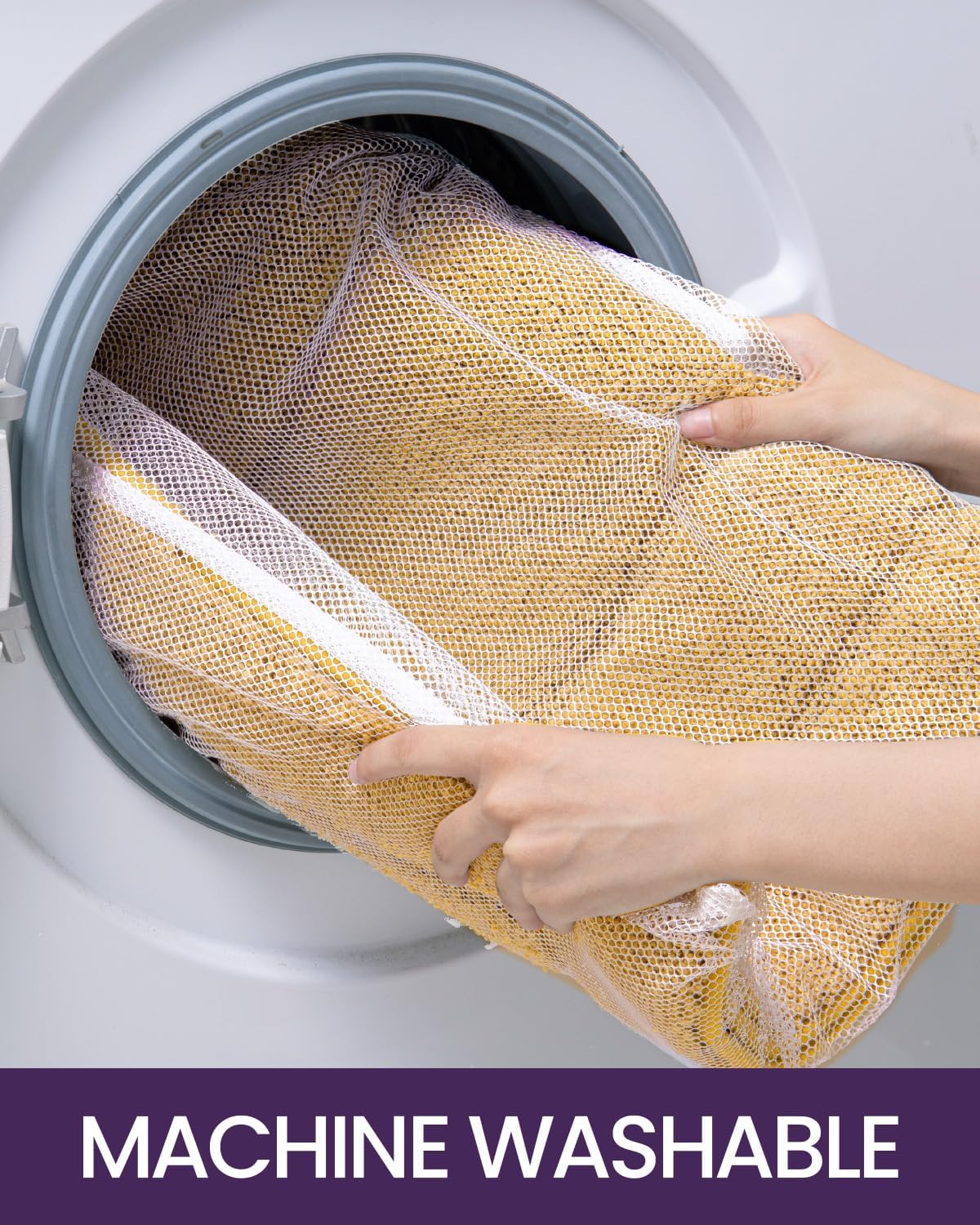 DEXI Bathroom Rug 43x24, Non Slip Washable Bath Mat for Shower Floor, Extra Large Absorbent Soft Bathmat with Rubber Backing, Quick Dry Microfiber Carpet, Yellow