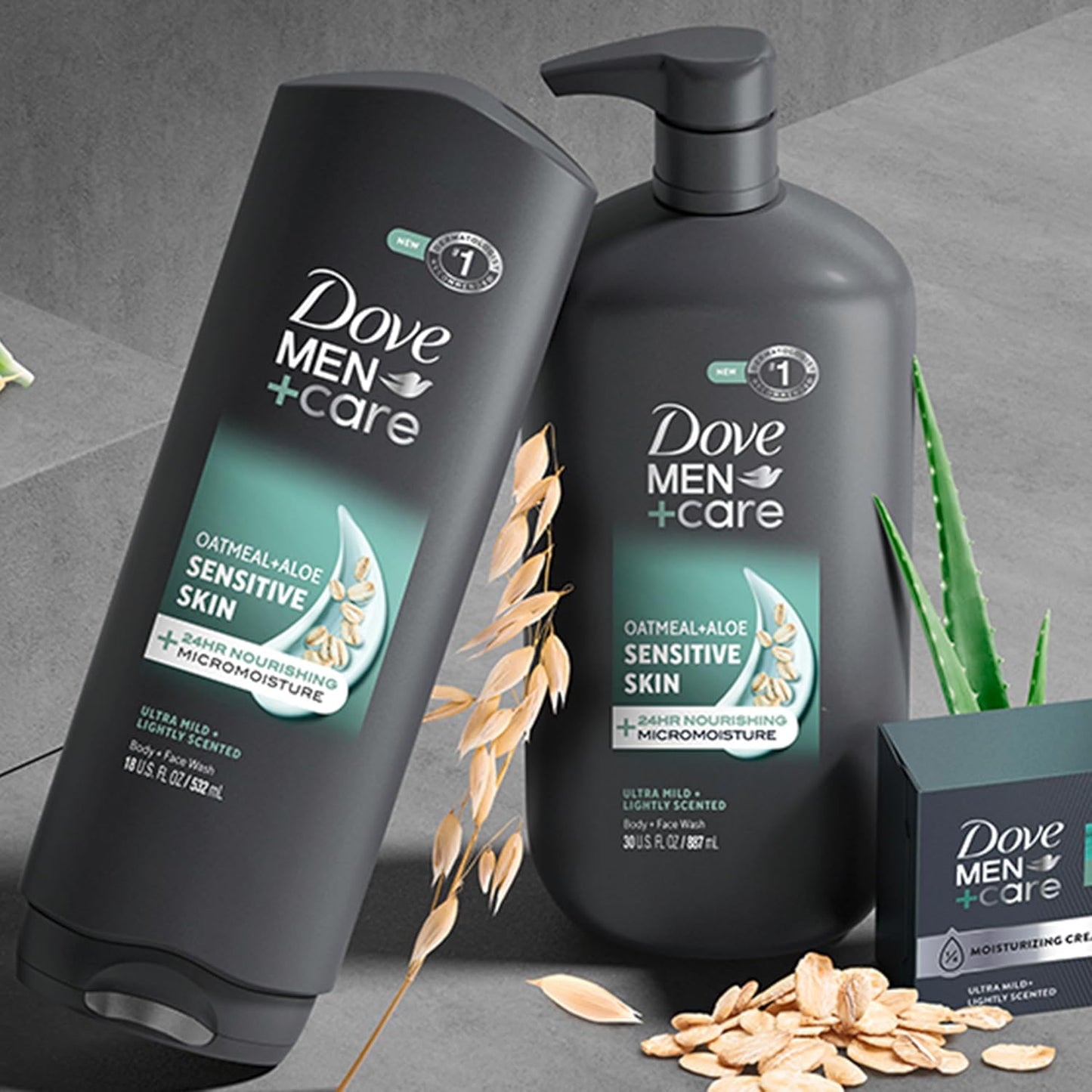 DOVE MEN + CARE Body & Face Wash Sensitive Skin For Hydrated, Smooth Skin - 30 oz