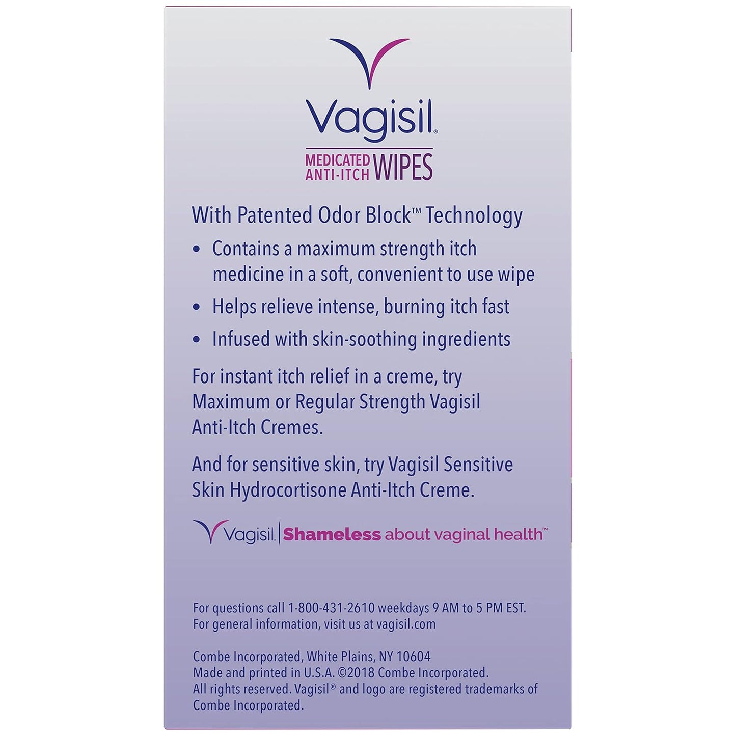 Vagisil Wipes, Anti-Itch Medicated Feminine Vaginal Wipes, Maximum Strength, Instant Relief, 20 Wipes (Pack of 3)