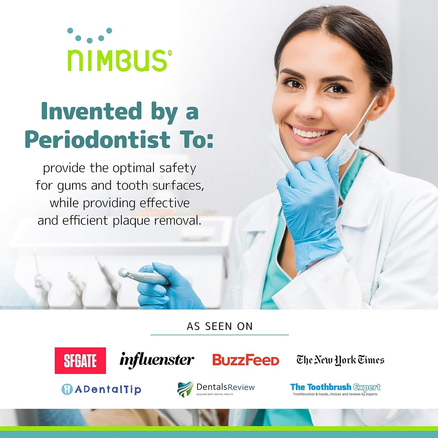 NIMBUS Extra Soft Toothbrushes (Regular Size Head), Periodontist Design Tapered Bristles for Sensitive Teeth & Receding Gums (5 Pack, Colors May Vary)