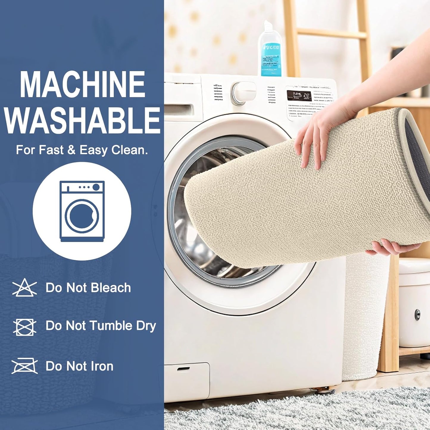 OLANLY Thick Memory Foam Bath Mat Rug 24x16, Extra Soft Absorbent Bathroom Rug, Quick Dry Bath Mats, Non-Slip, Machine Washable Carpet for Bathroom, Tub and Shower, Home Decor Accessories, Sand