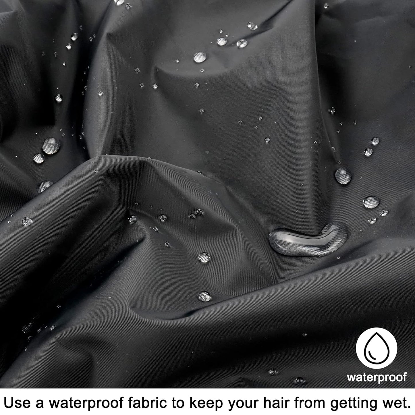 Reusable Shower Cap for Women, Large Waterproof Shower Bonnet Washable Elastic Band Bath Accessories Hair Hat for Long Hair, Braids(Black&White)