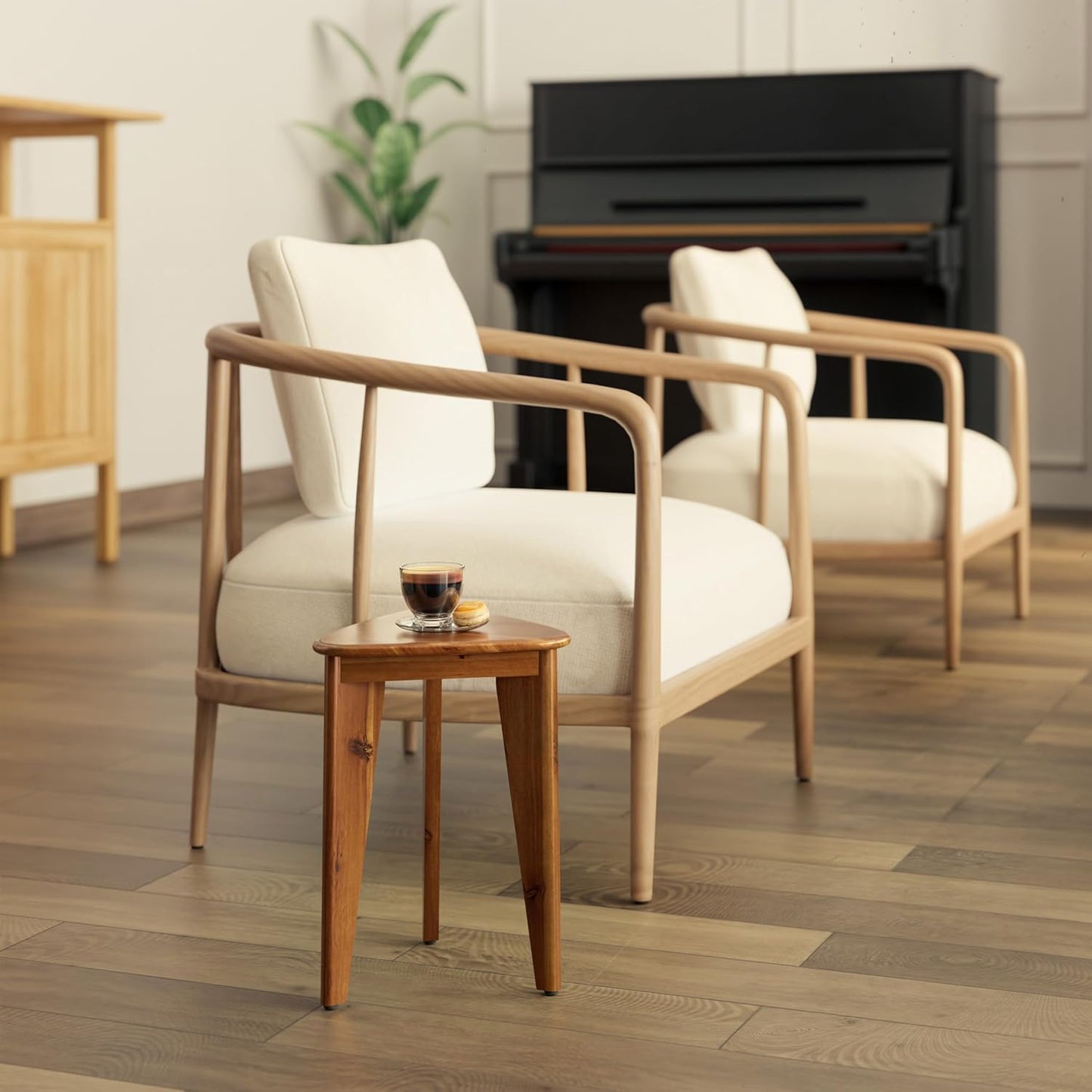 HOLANA 18" Corner Shower Foot Rest - Wooden Showers Stool Seat for Shaving Legs - Small Corner Shower Benches for Inside Shower - Waterproof Bath Step Stools Bench for Bathroom (Height - 18in, Acacia)