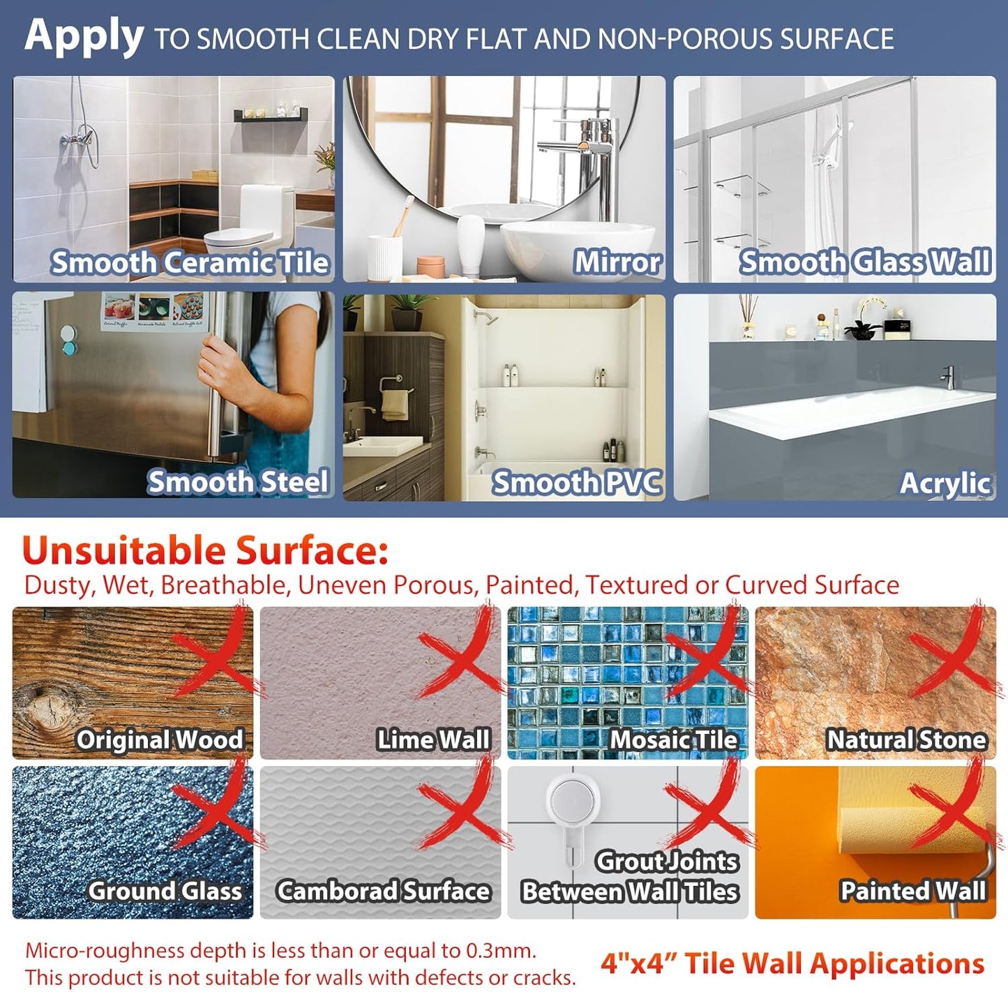 Grab Bars for Bathtubs and Showers Glow in The Dark, 12 inch Suction Grab Bar, Shower Handle Safety Grip Handrail for Seniors and Elderly, Removable Waterproof No Drilling, Grey