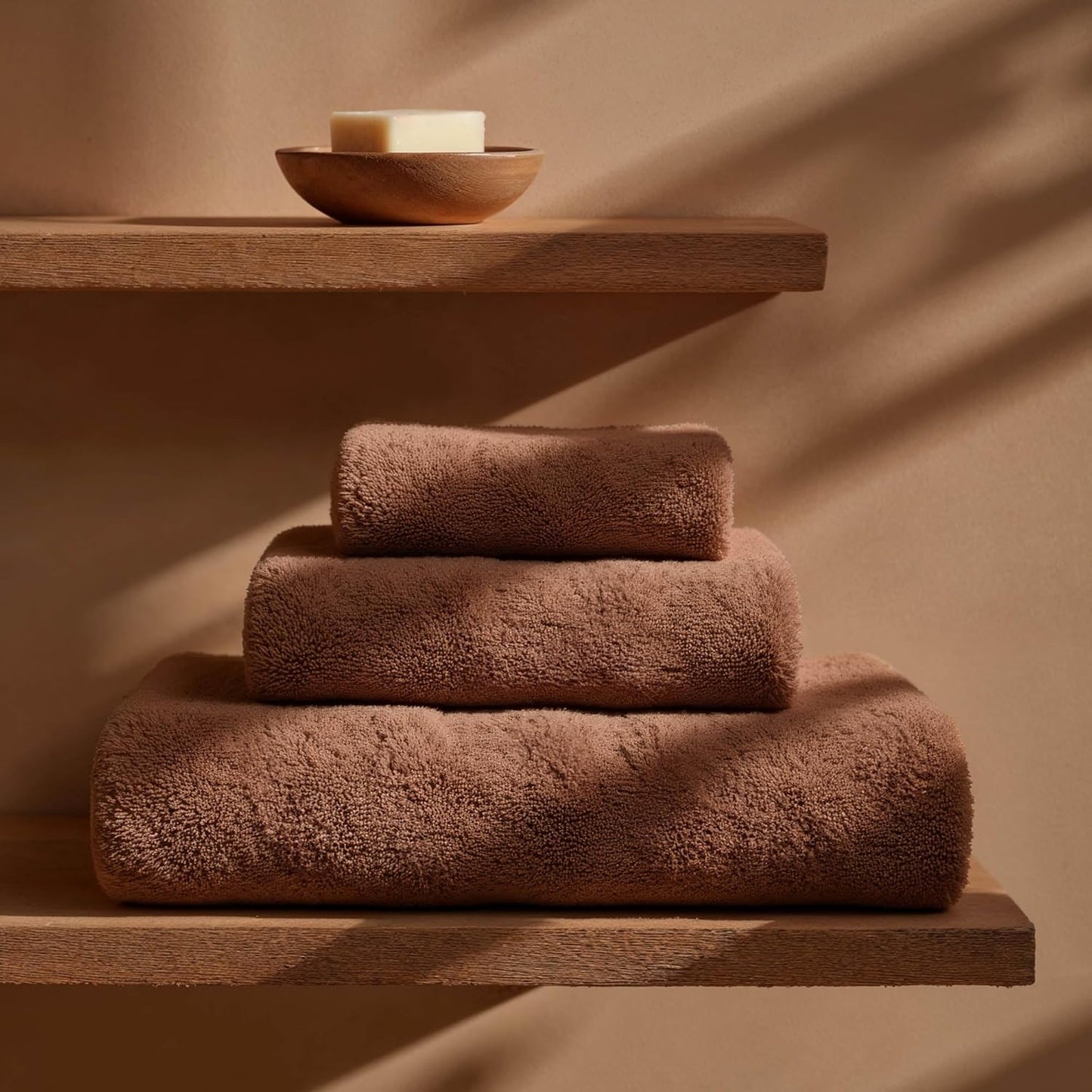 Italic Ultraplush Luxe 6 Piece Towel Set – 2 Bath Sheets, 2 Hand Towels, 2 Washcloths – 800GSM Soft, Highly Absorbent & Quick Drying, Resort Grade 100% Australian Cotton Towels (Clay)