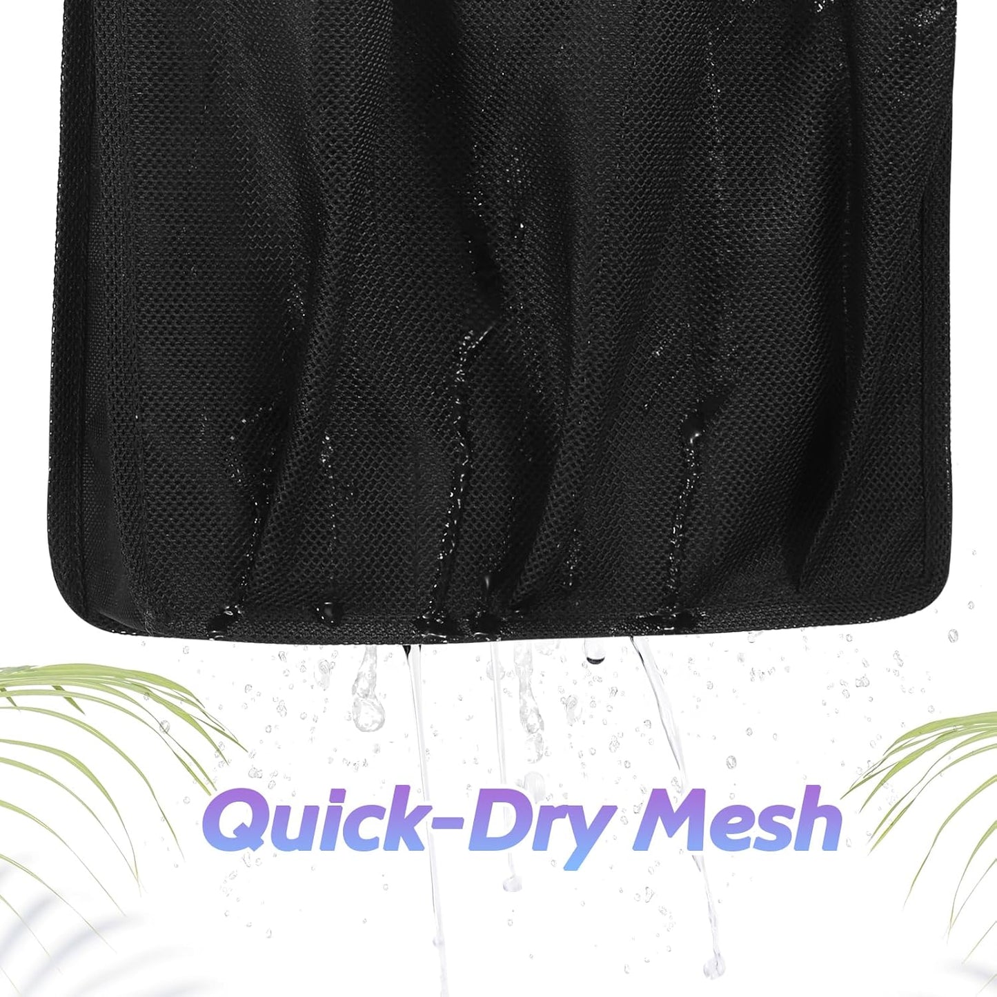 Portable Shower Caddy, Gym Travel Camp Dorm Room Essentials for College Student Boy Girl,Black Bathroom Mesh Shower Bag